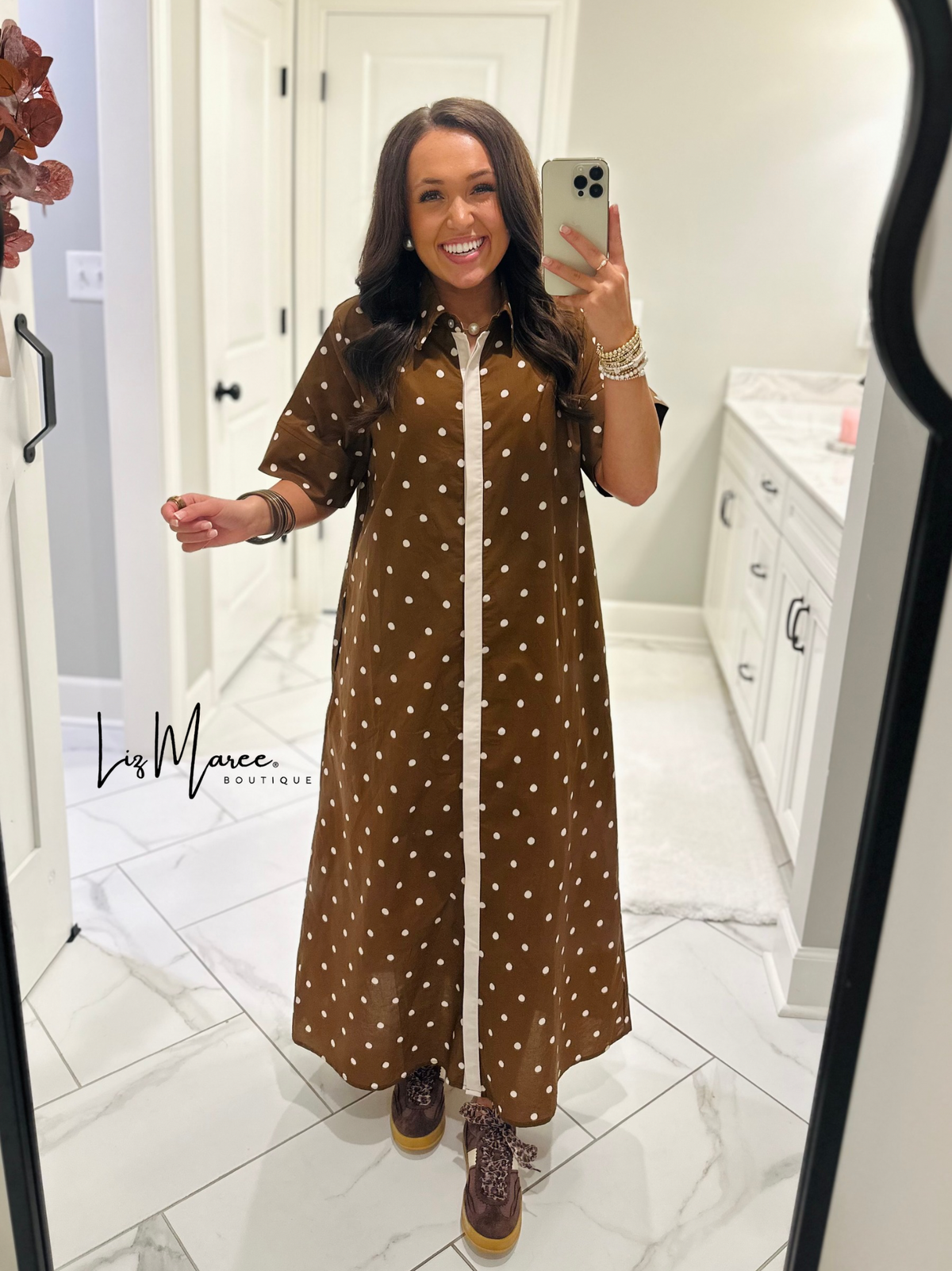 The Ruth Brown Polka Dot Midi Dress