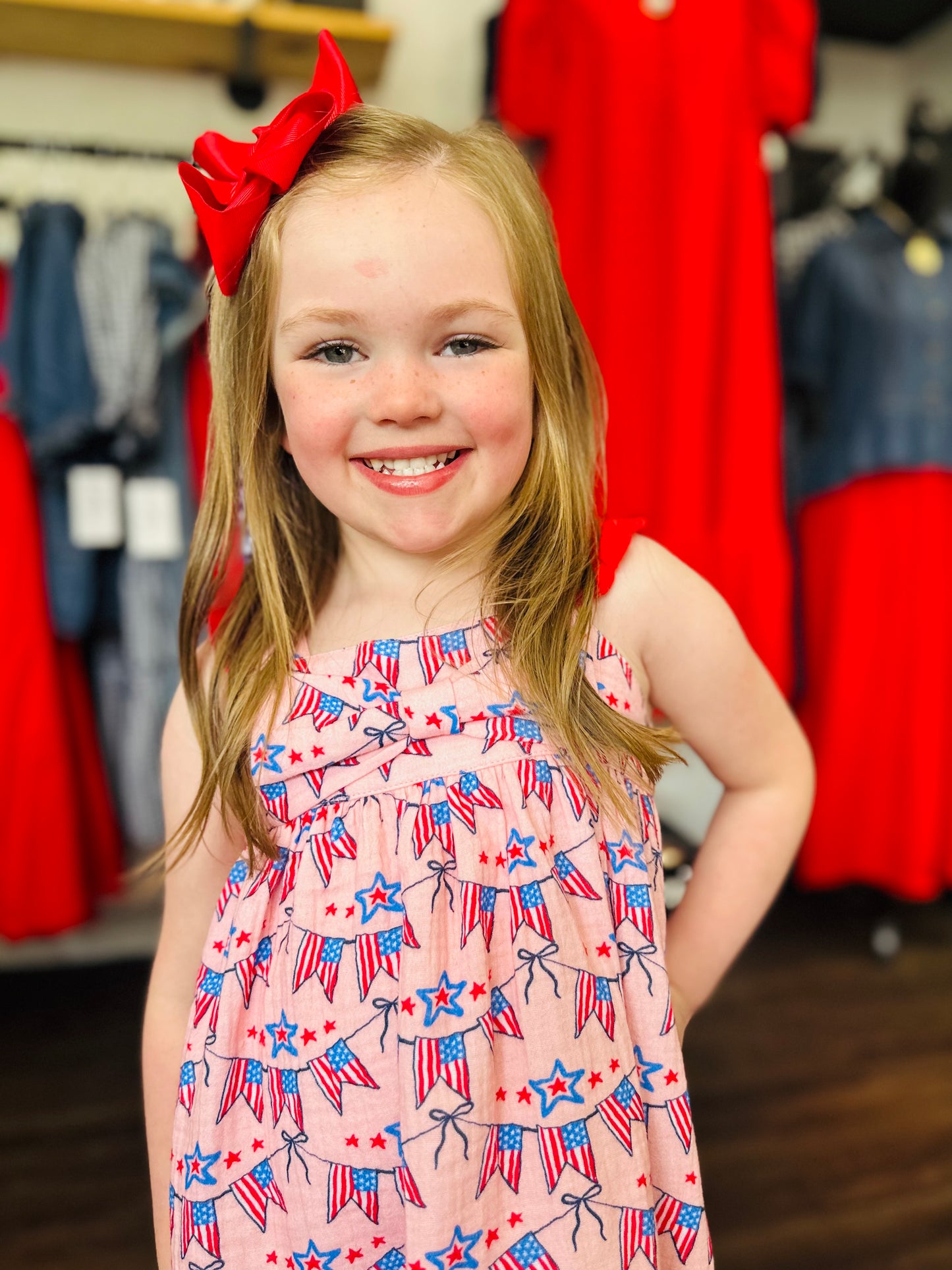 The American Sweetheart Girls Cotton Bow Dress