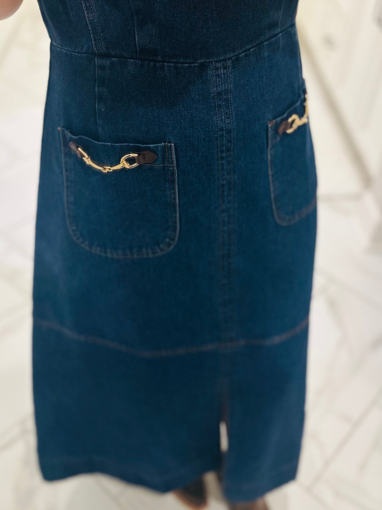 The Ella Grace Denim Midi Dress