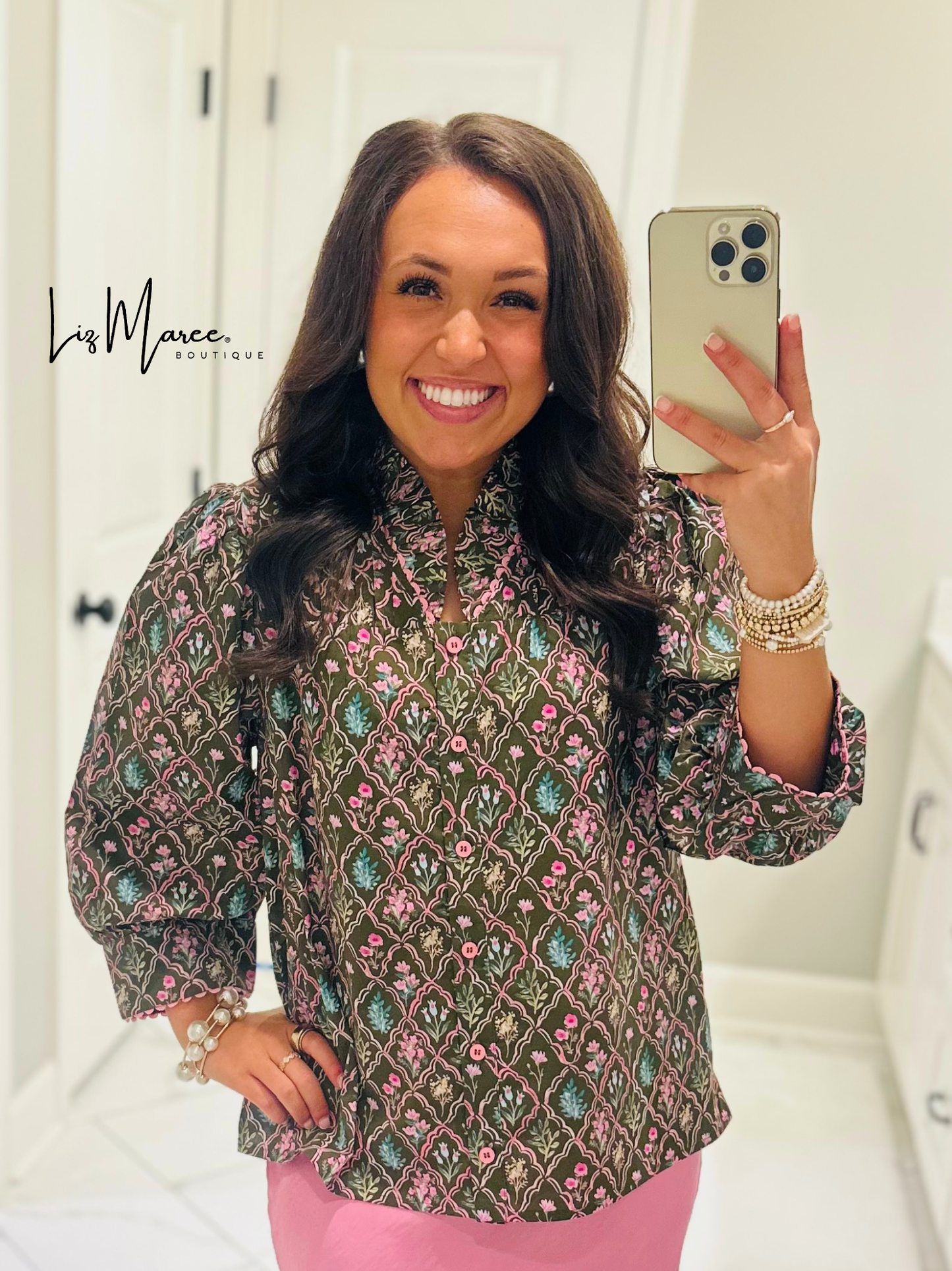The Lilah Brown Floral Top