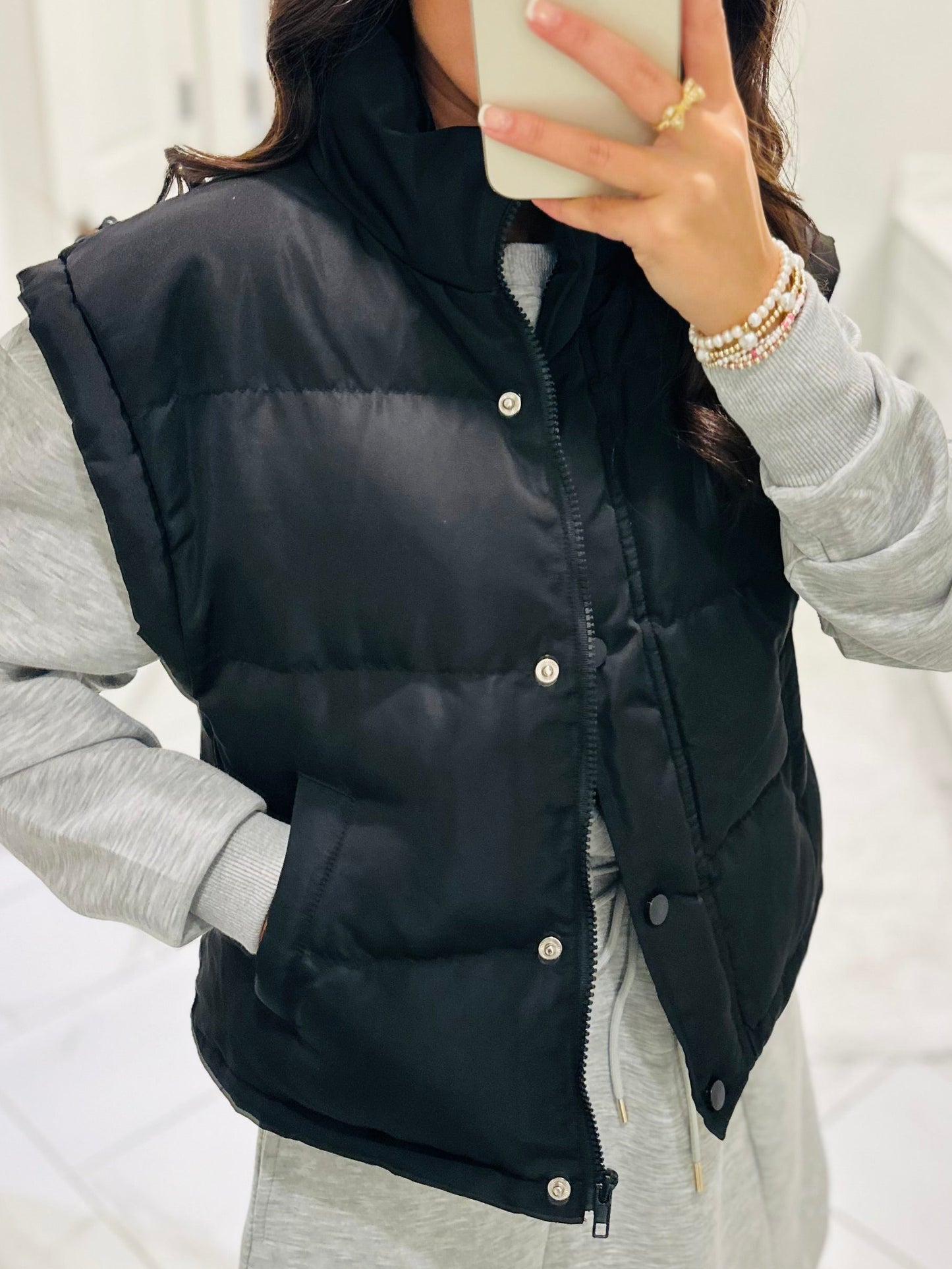 The Black Puffer Vest