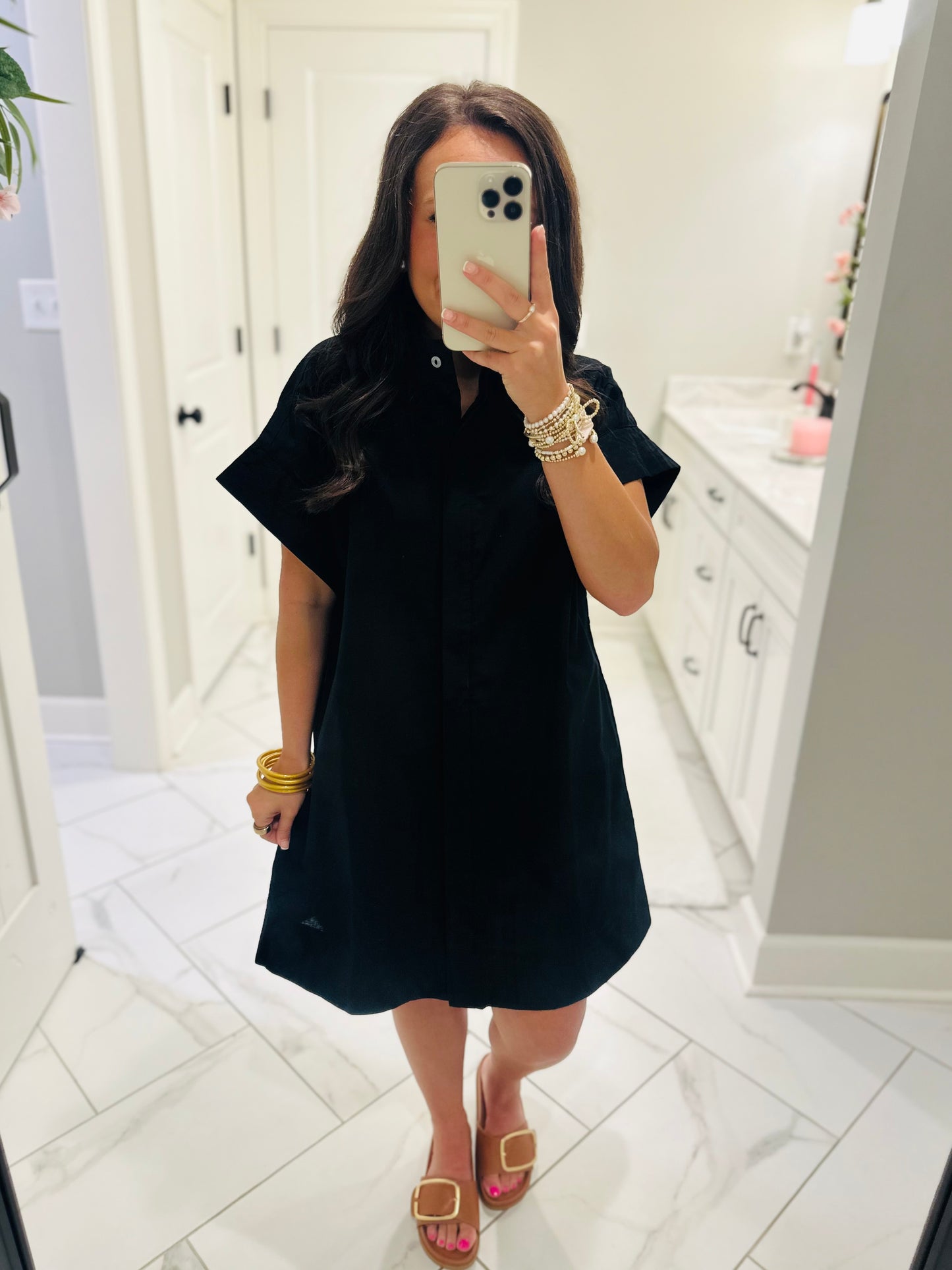 The Rach Black Shirt Dress