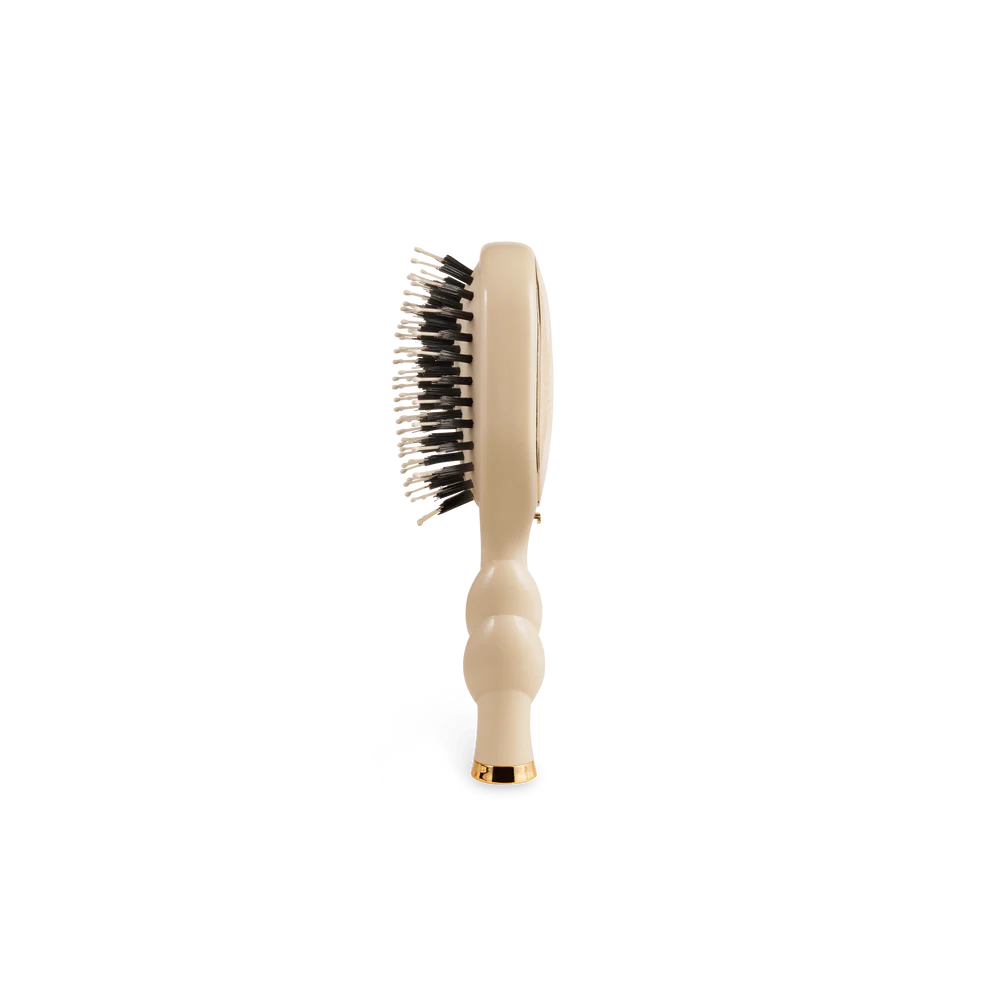 Mini Boar Bristle Hair Brush - Tan