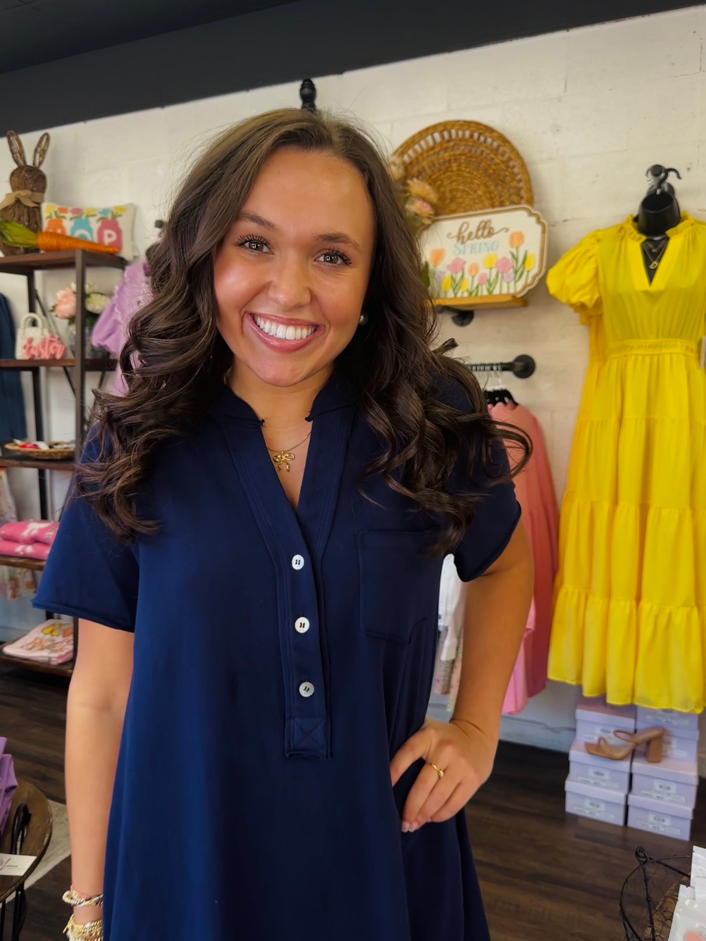 The Navy Vintage Wash Short Sleeve T-Shirt Dress