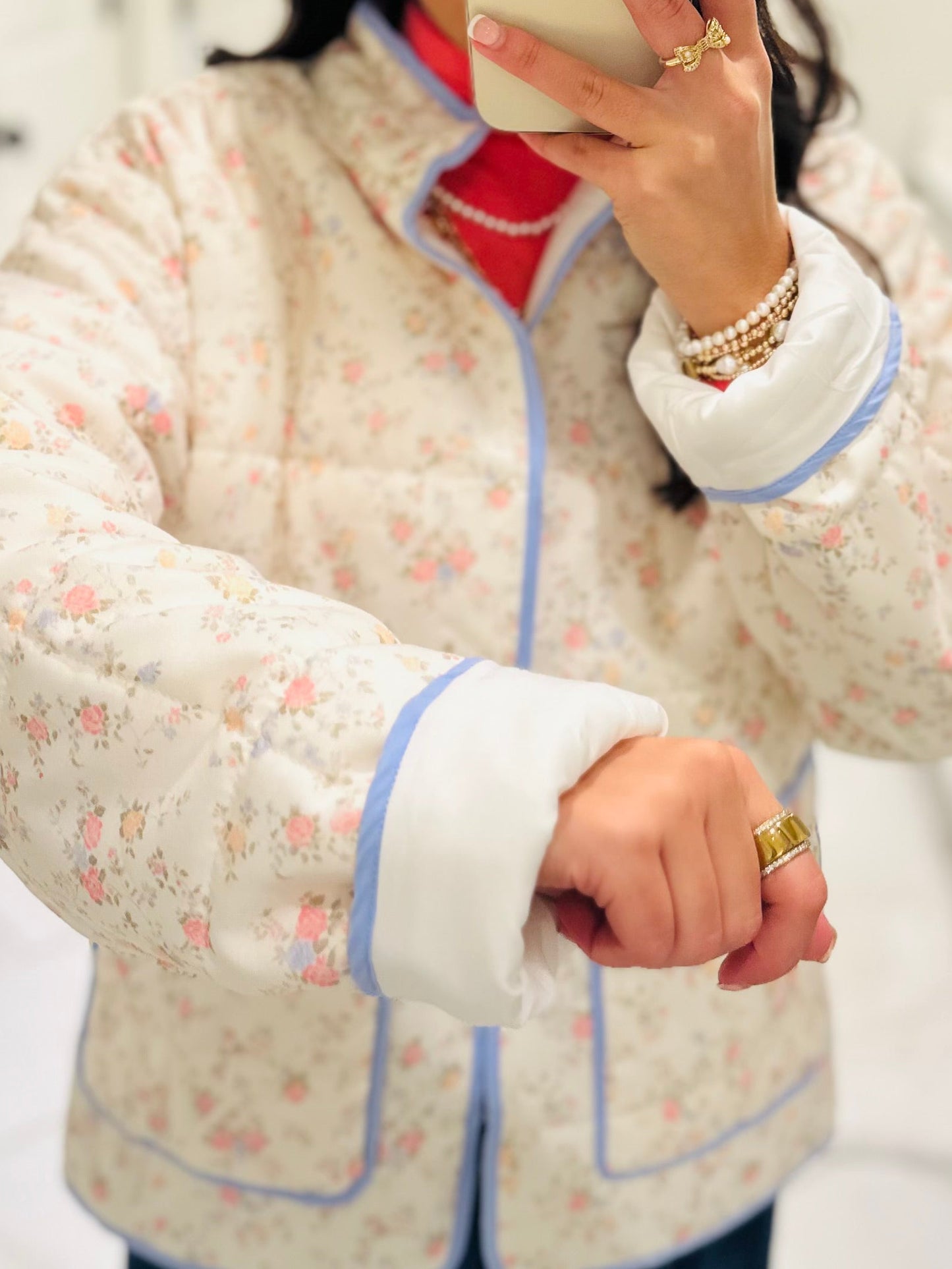 The Eloise Floral Quilted Jacket