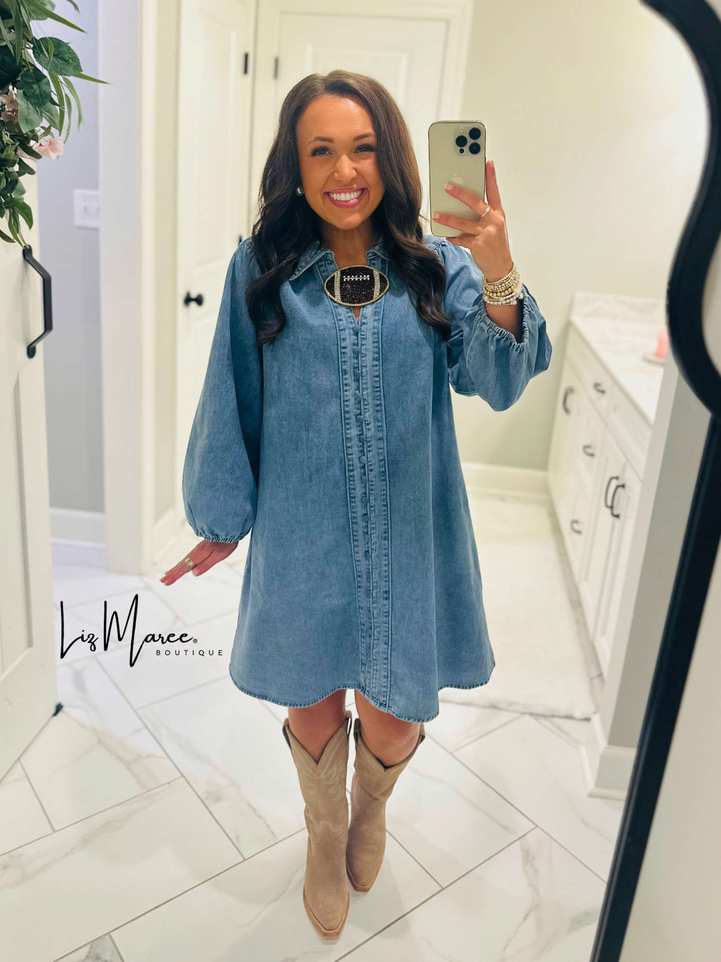 The Drew Button Down Denim Dress
