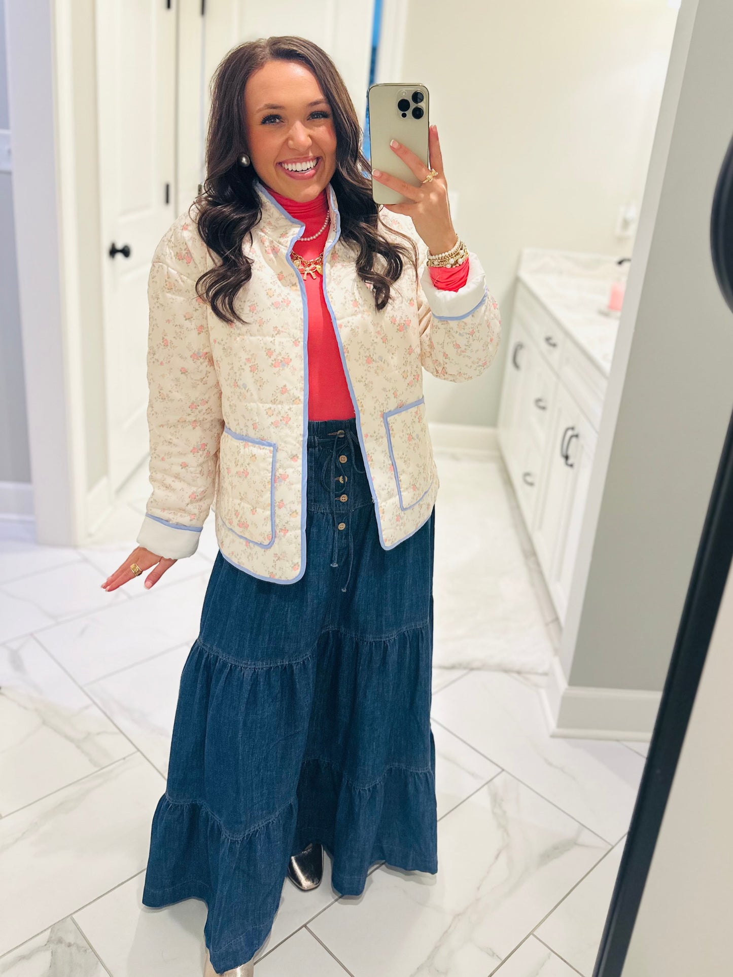 The Eloise Floral Quilted Jacket