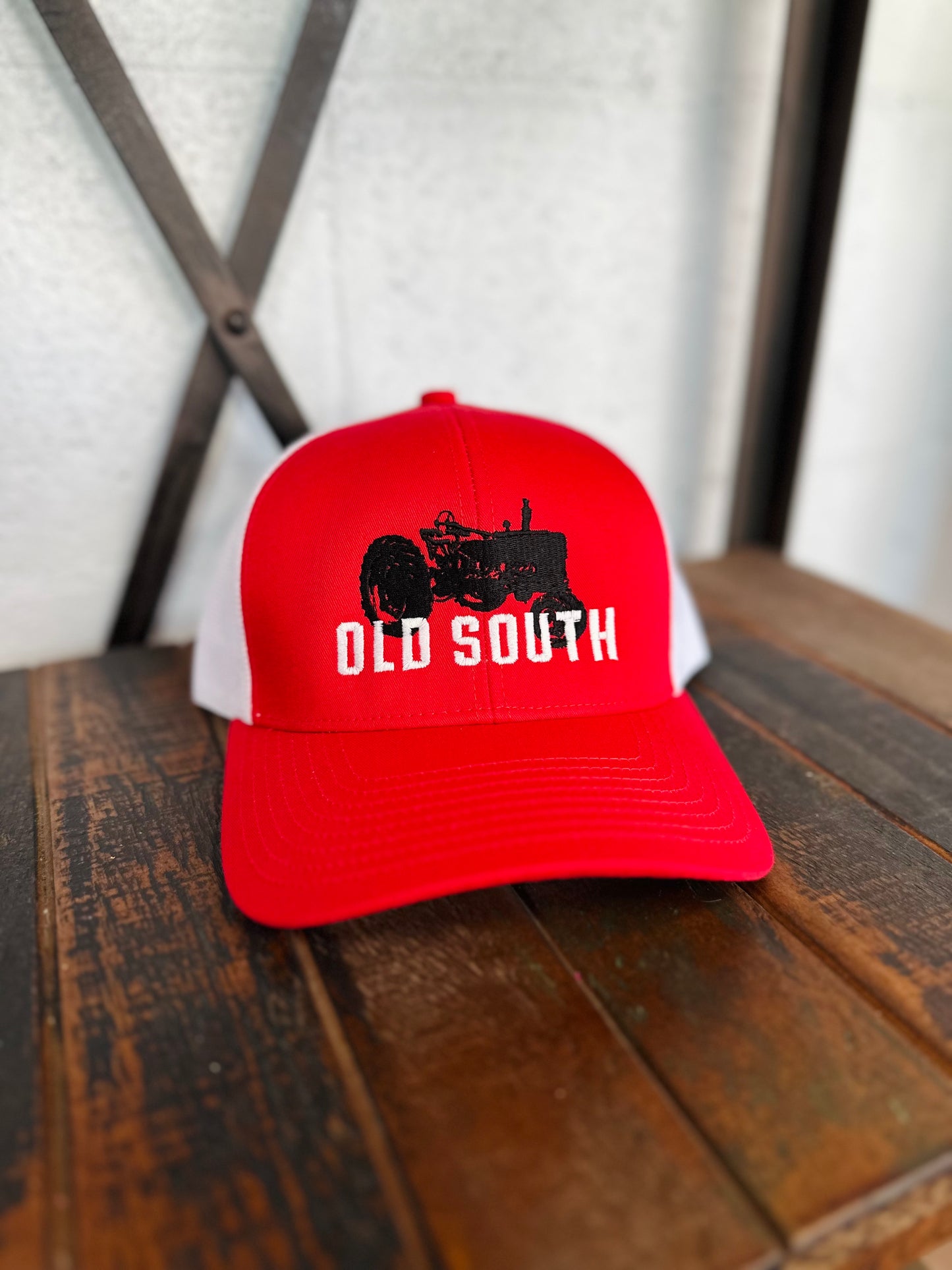 Tractor Trucker Hat - Red/White