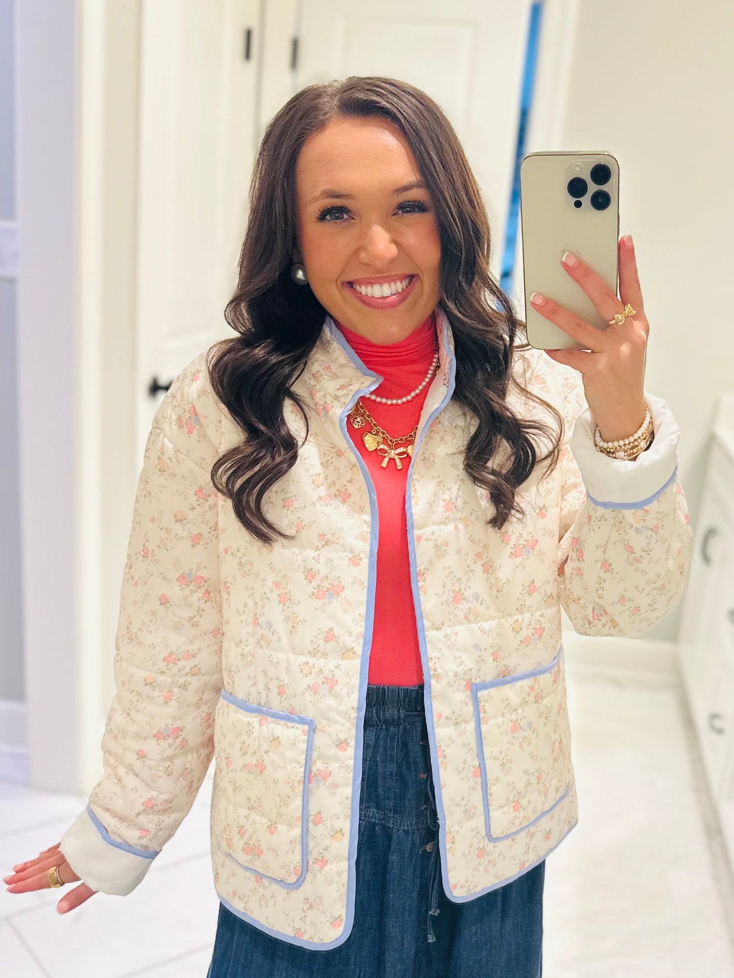 The Eloise Floral Quilted Jacket