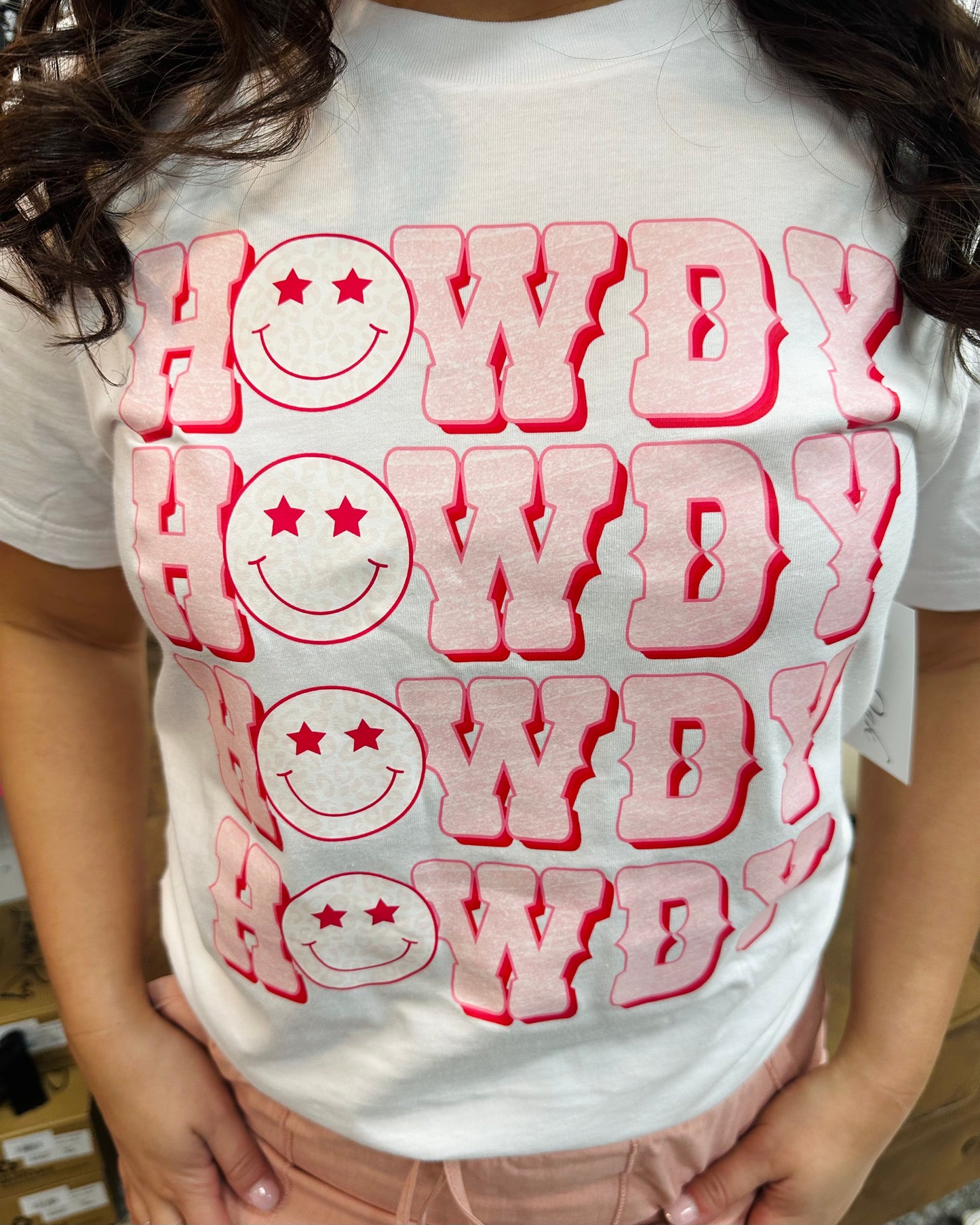 White Howdy Graphic Tee