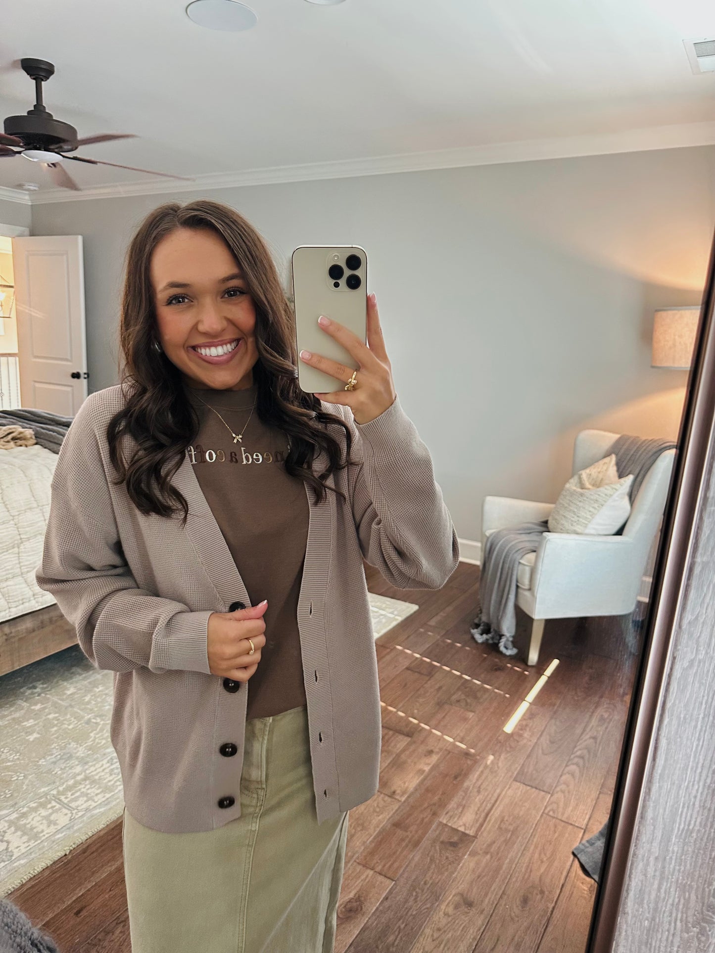 Let's Get Cozy Ash Mocha Cardigan