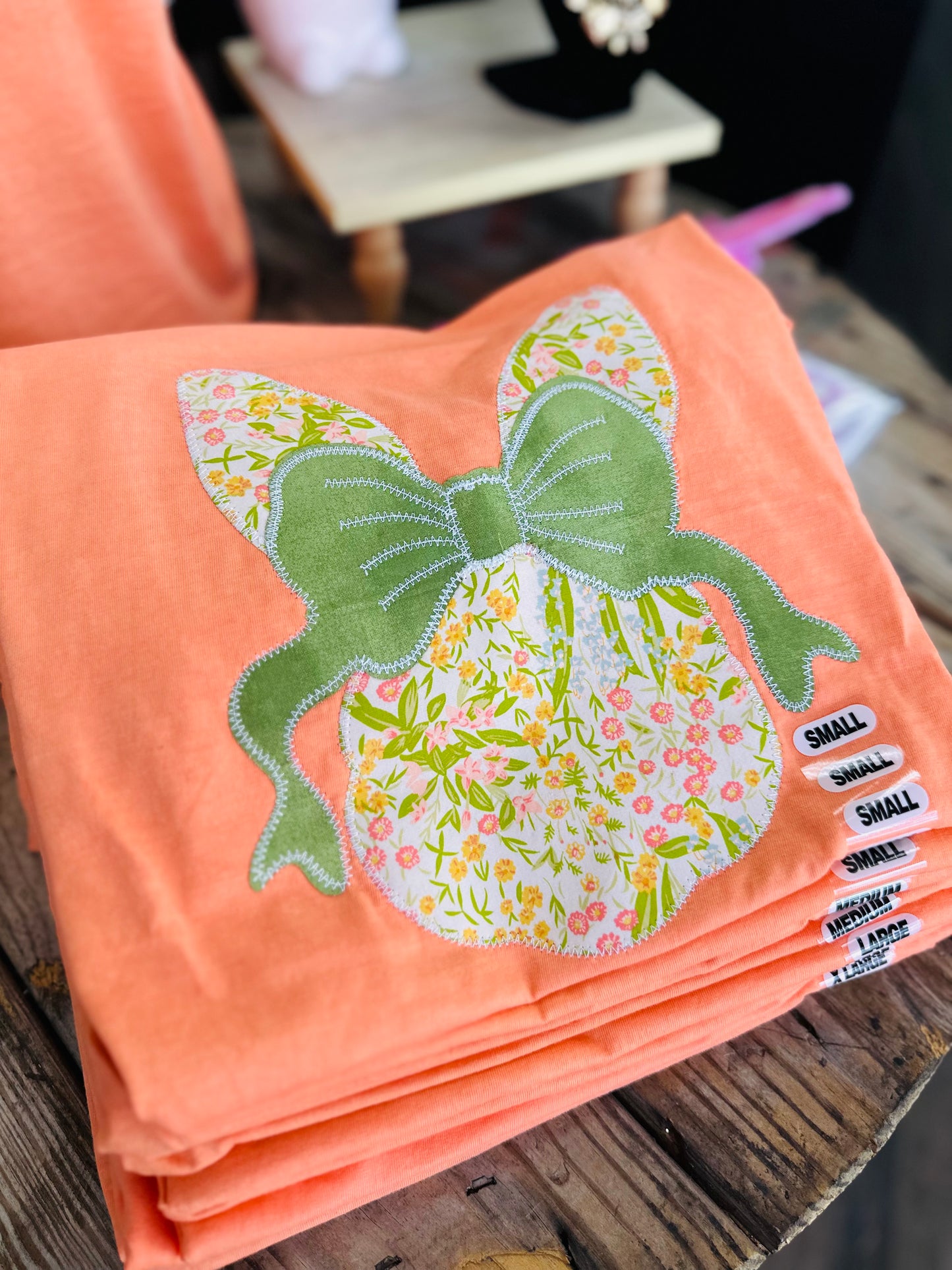 The Hippity Hoppity Bunny Bow Embroidered Tee