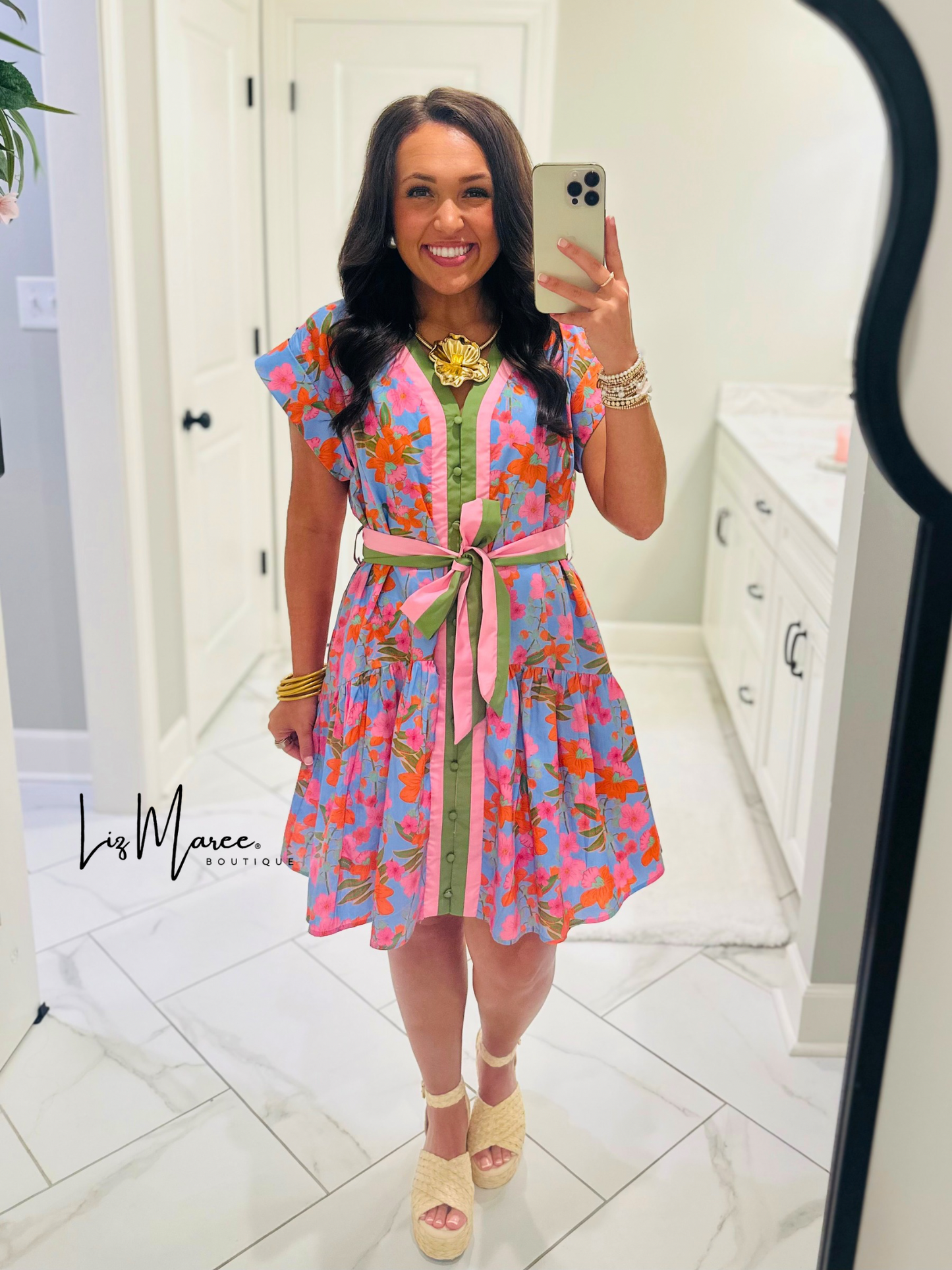 The Tori Blue Floral Dress
