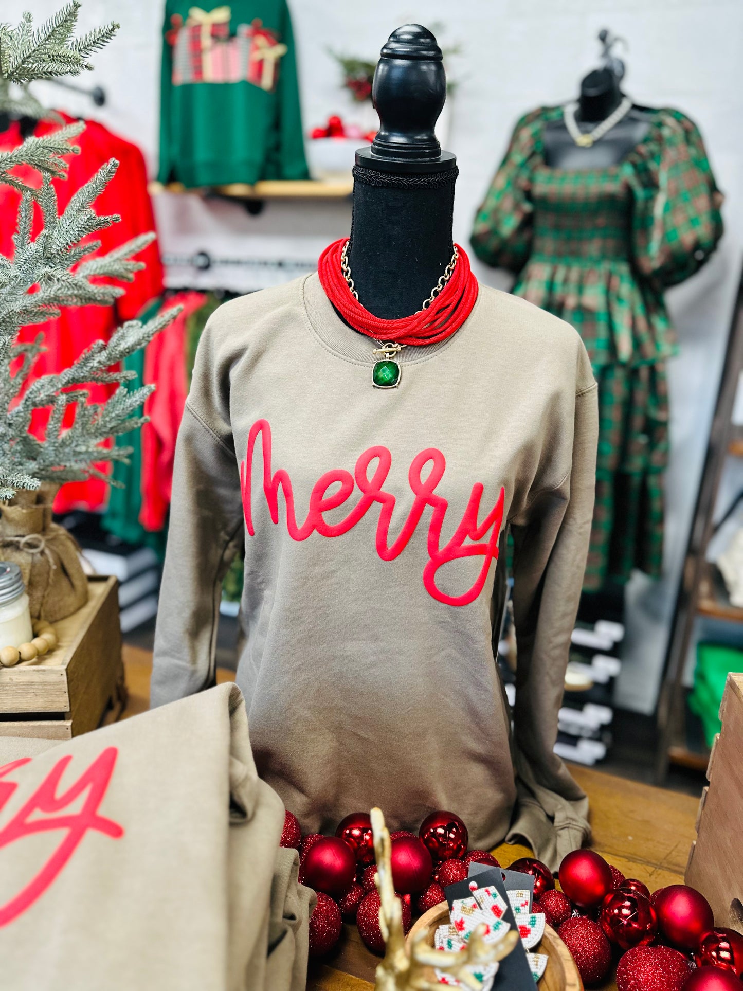 The Merry Red Puff Sweatshirt
