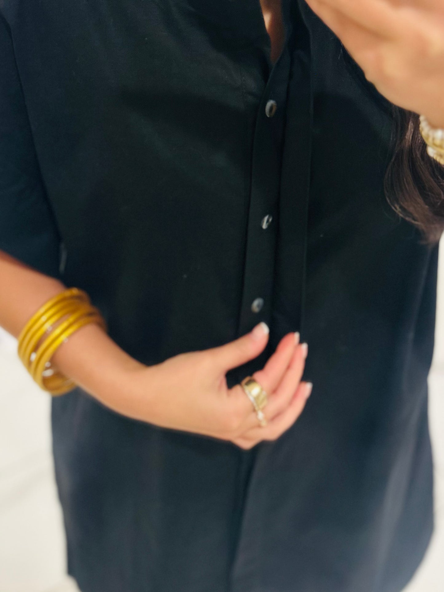 The Rach Black Shirt Dress