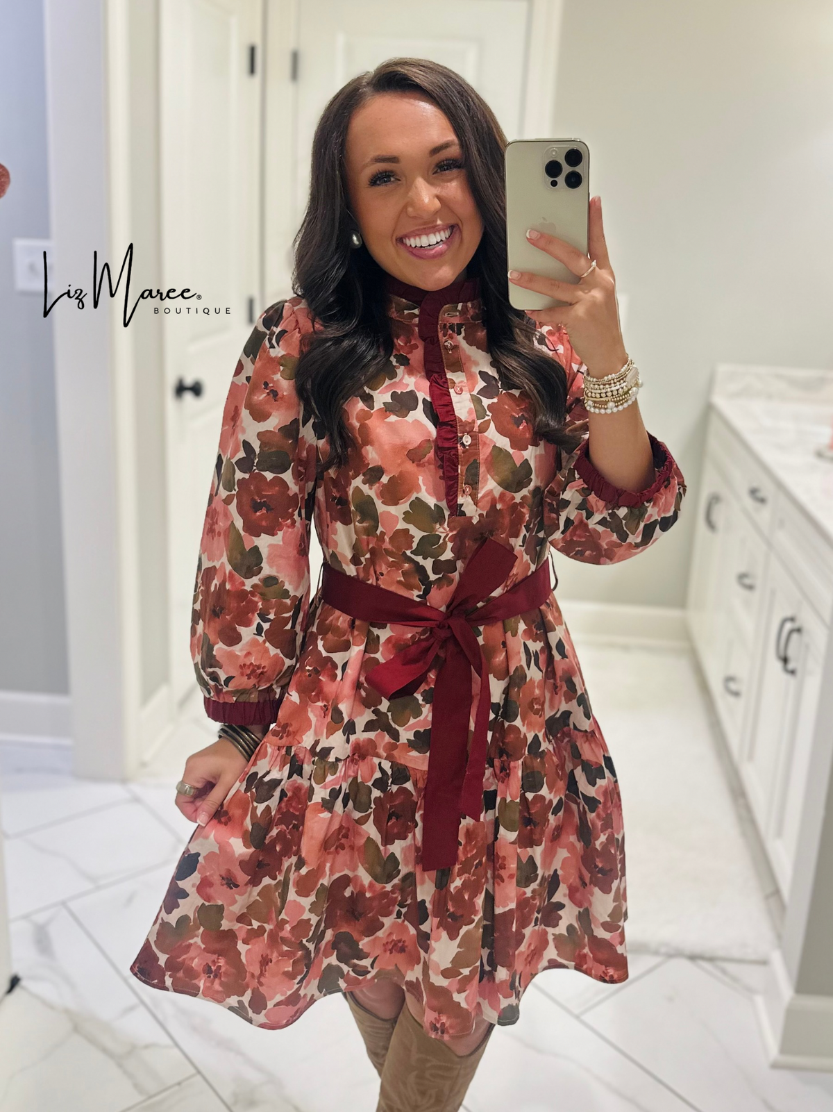 The Kayla Pink Mix Floral Dress