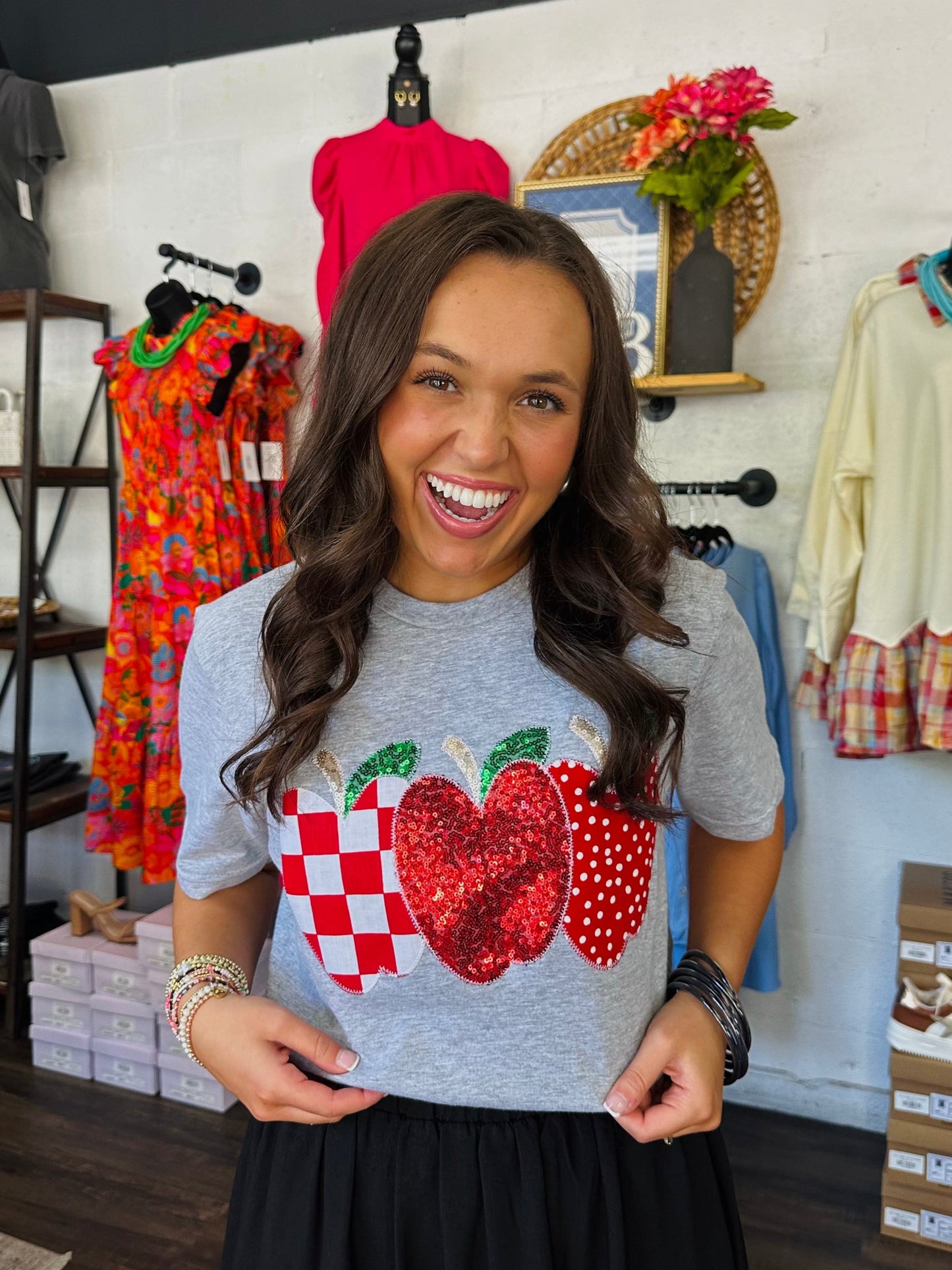 The Teach Apple Embroidered Tee