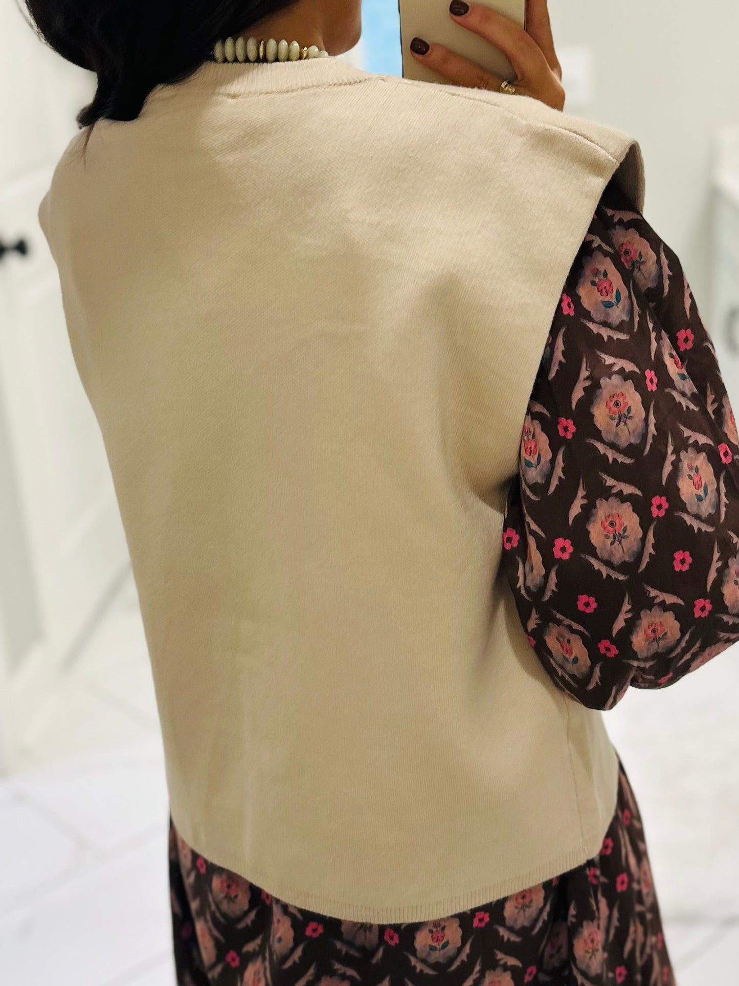 The Jane Beige Sweater Top