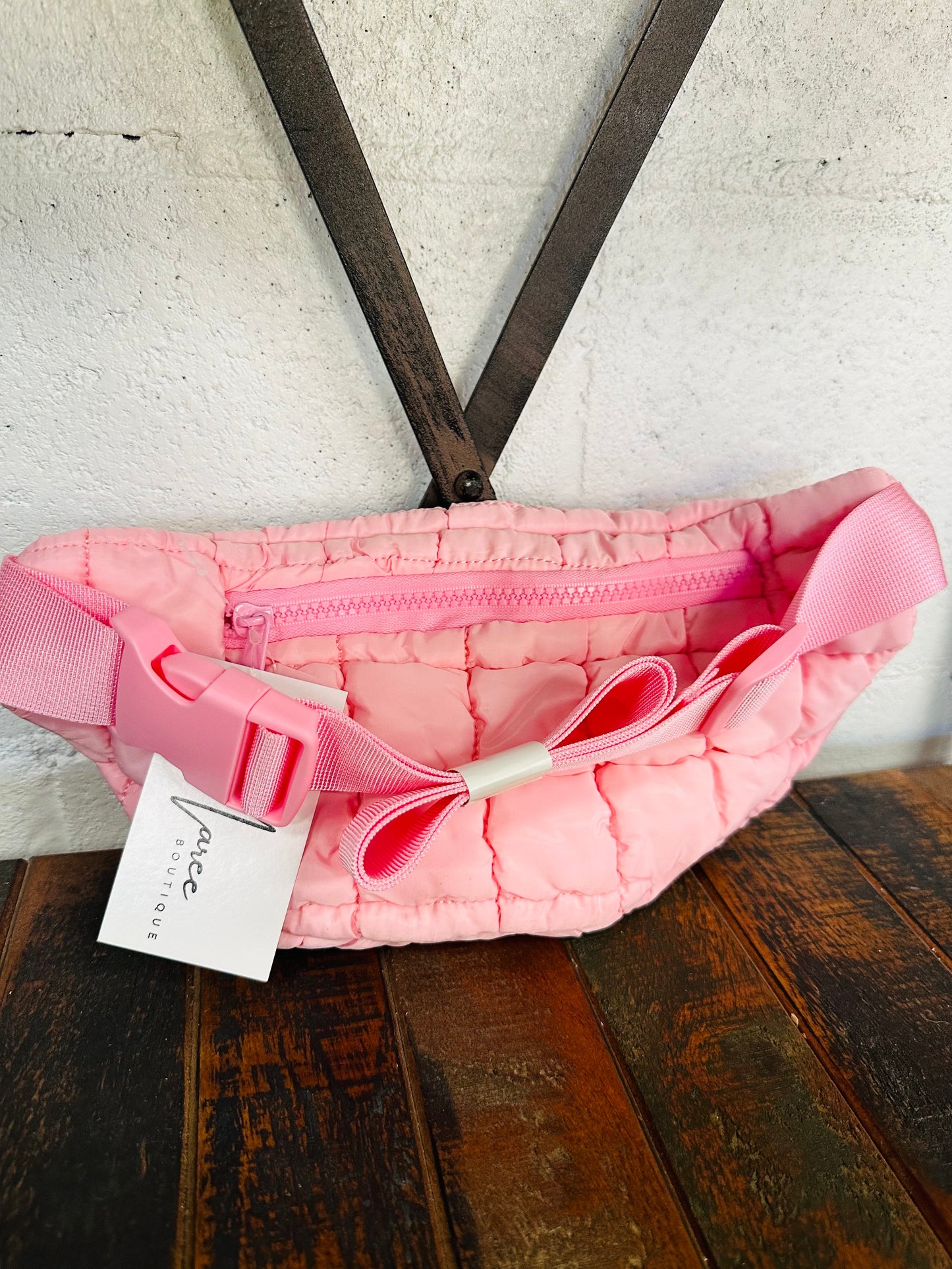 Pink Puffer Sling Bag