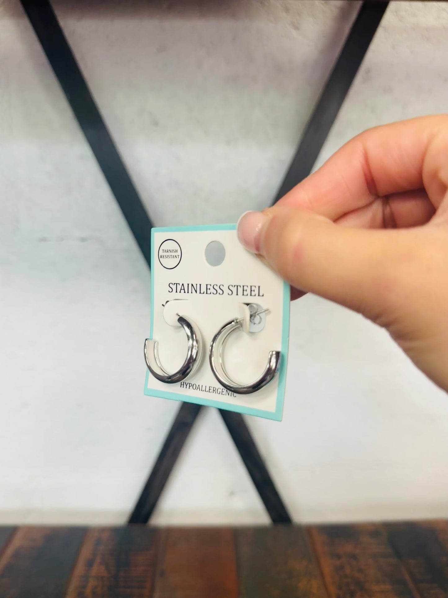 25mm Silver Stainless Steel Hoop