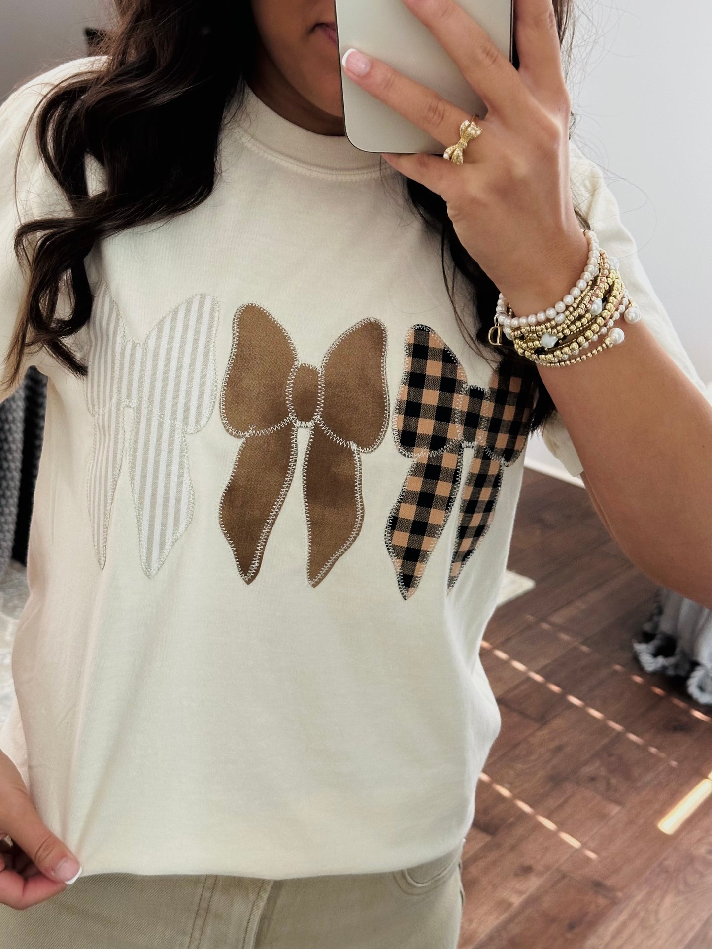 The Brown Bow Coquette Embroidered Tee