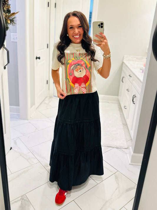 The Ruth Black Maxi Skirt