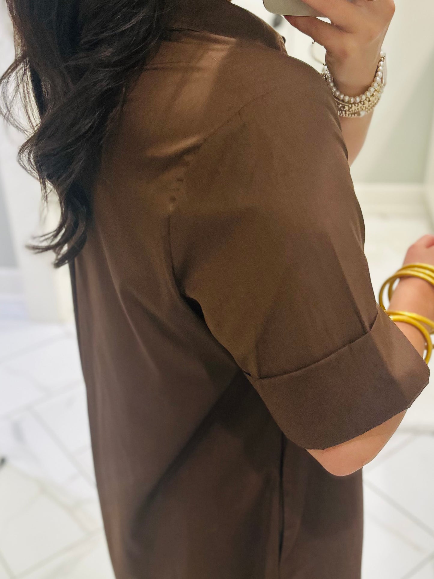 The Delaney Brown Midi Dress