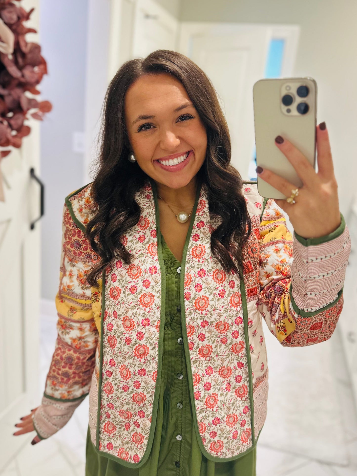 The Emmie Floral Patchwork Quilted Jacket