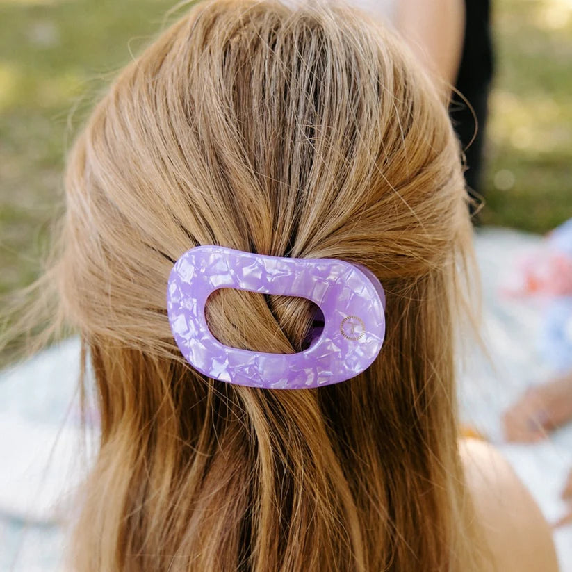 Lavender Mist Flat Round Hair Clip