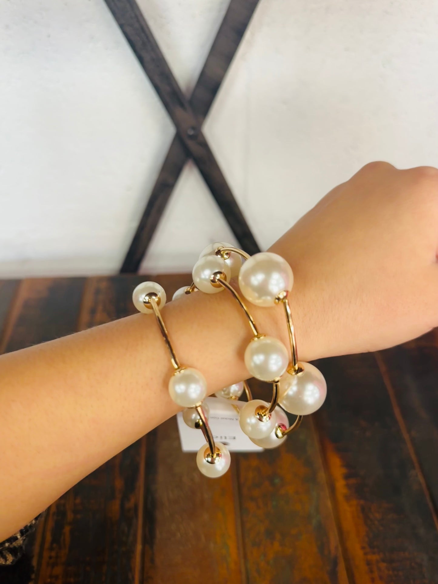 Chunky Pearl Bracelet Set