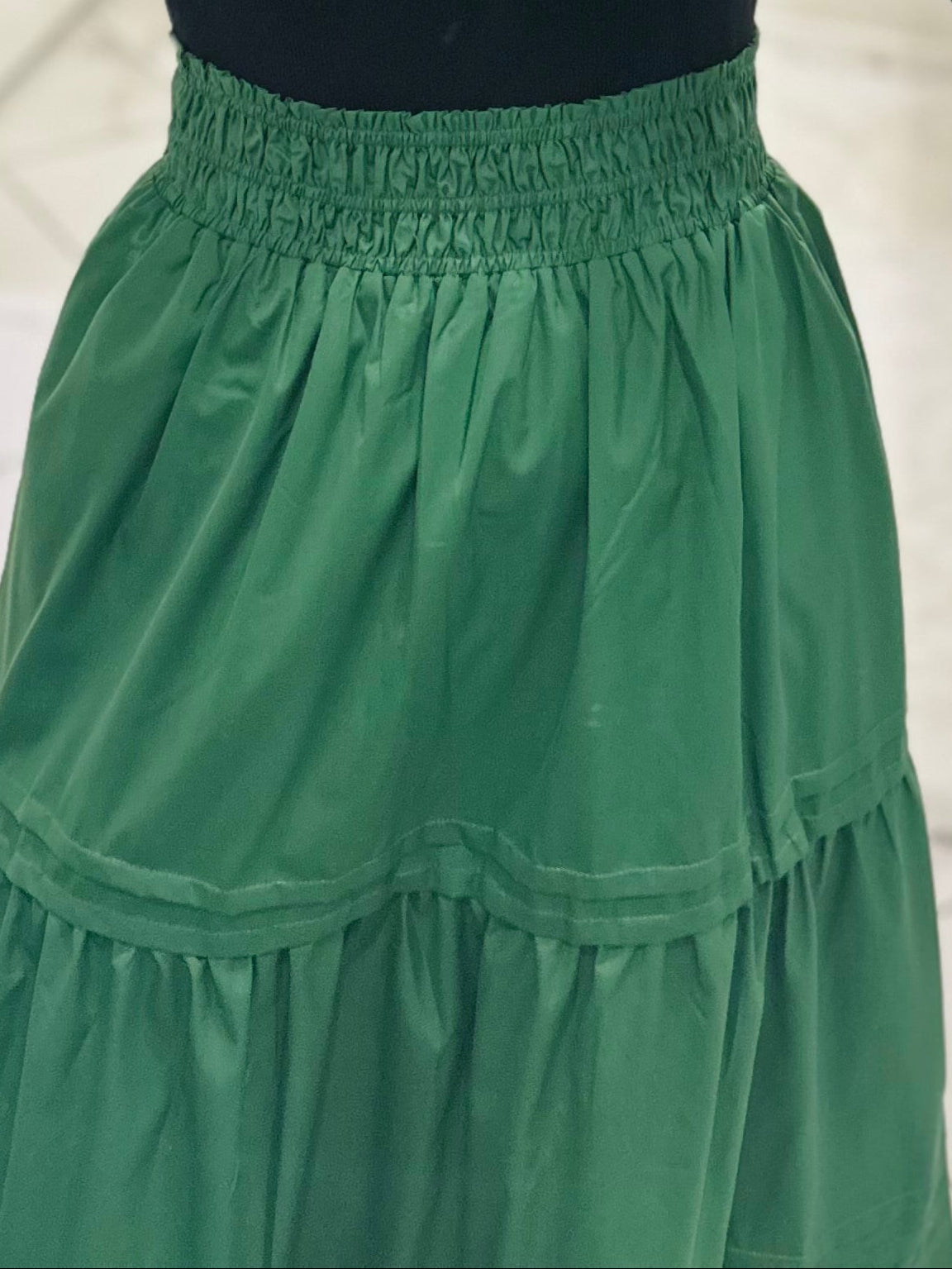 The Ruth Forest Green Maxi Skirt