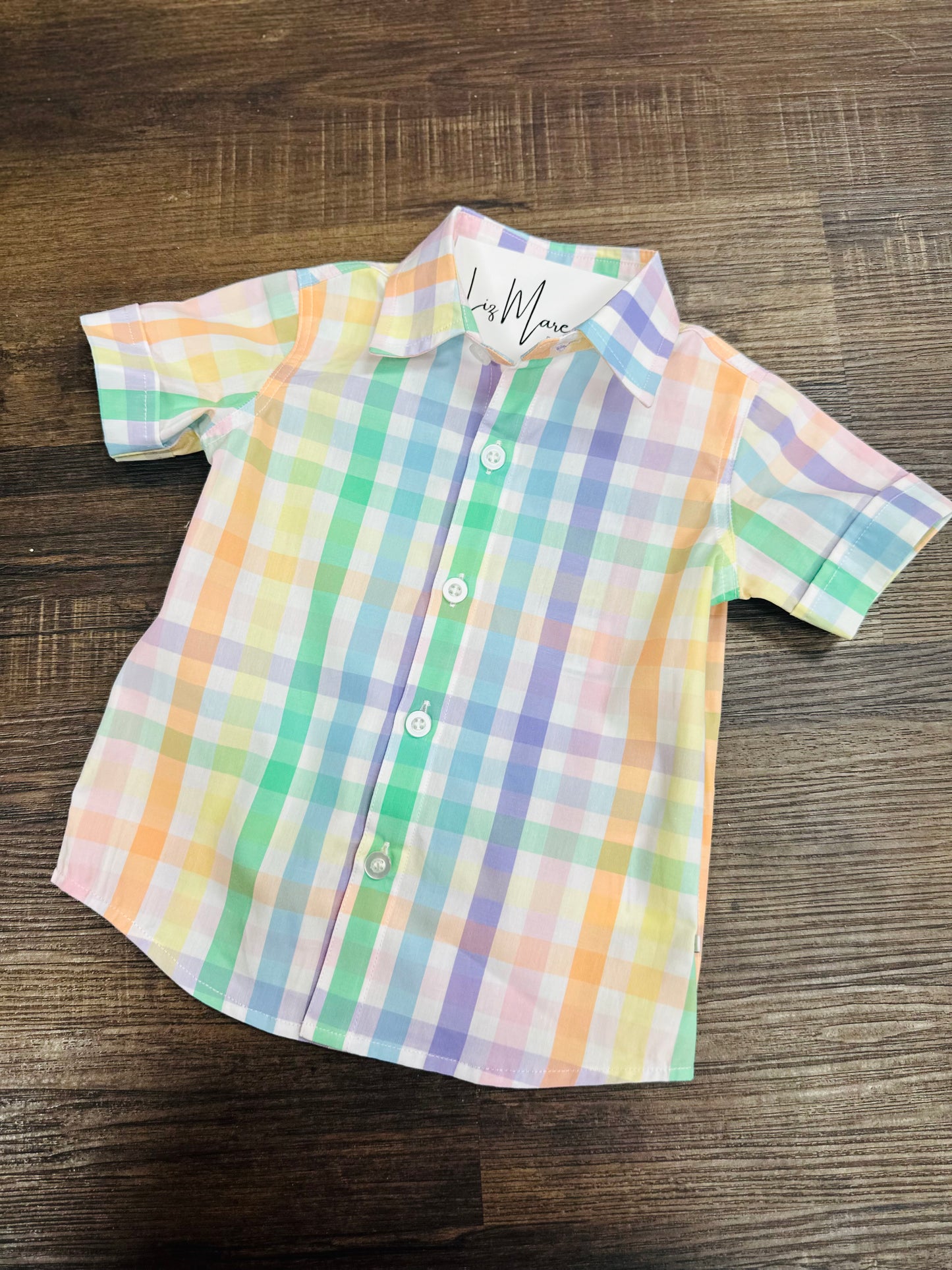 The Boys Plaid Short Sleeve Button Down Shirt