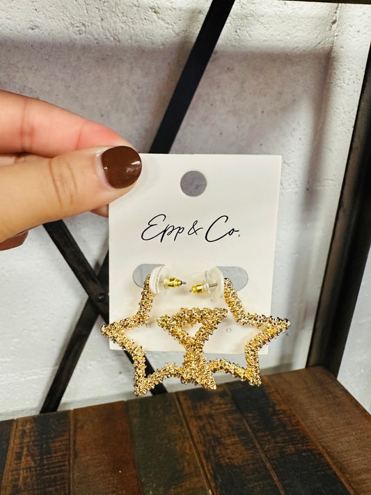 Star Studded Hoops