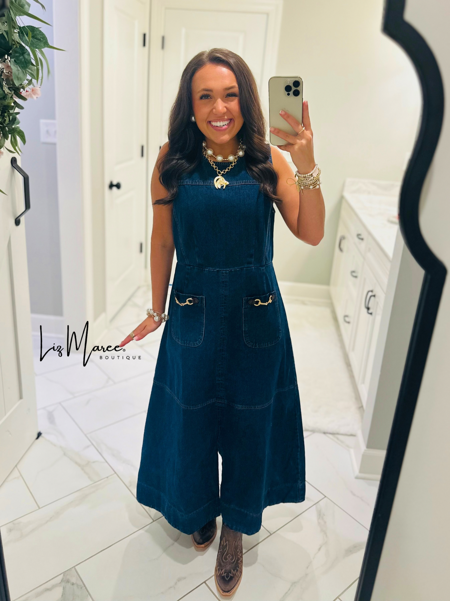 The Ella Grace Denim Midi Dress