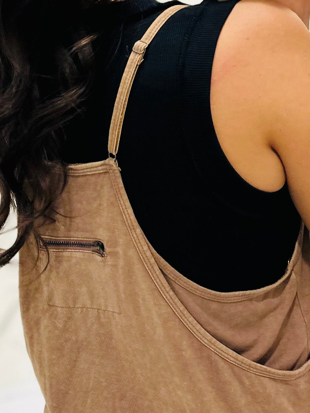 The Rhea Mineral Wash Tennis Dress - Latte
