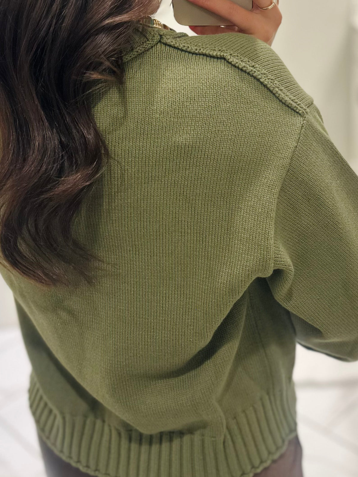The Lydia Olive Green Sweater