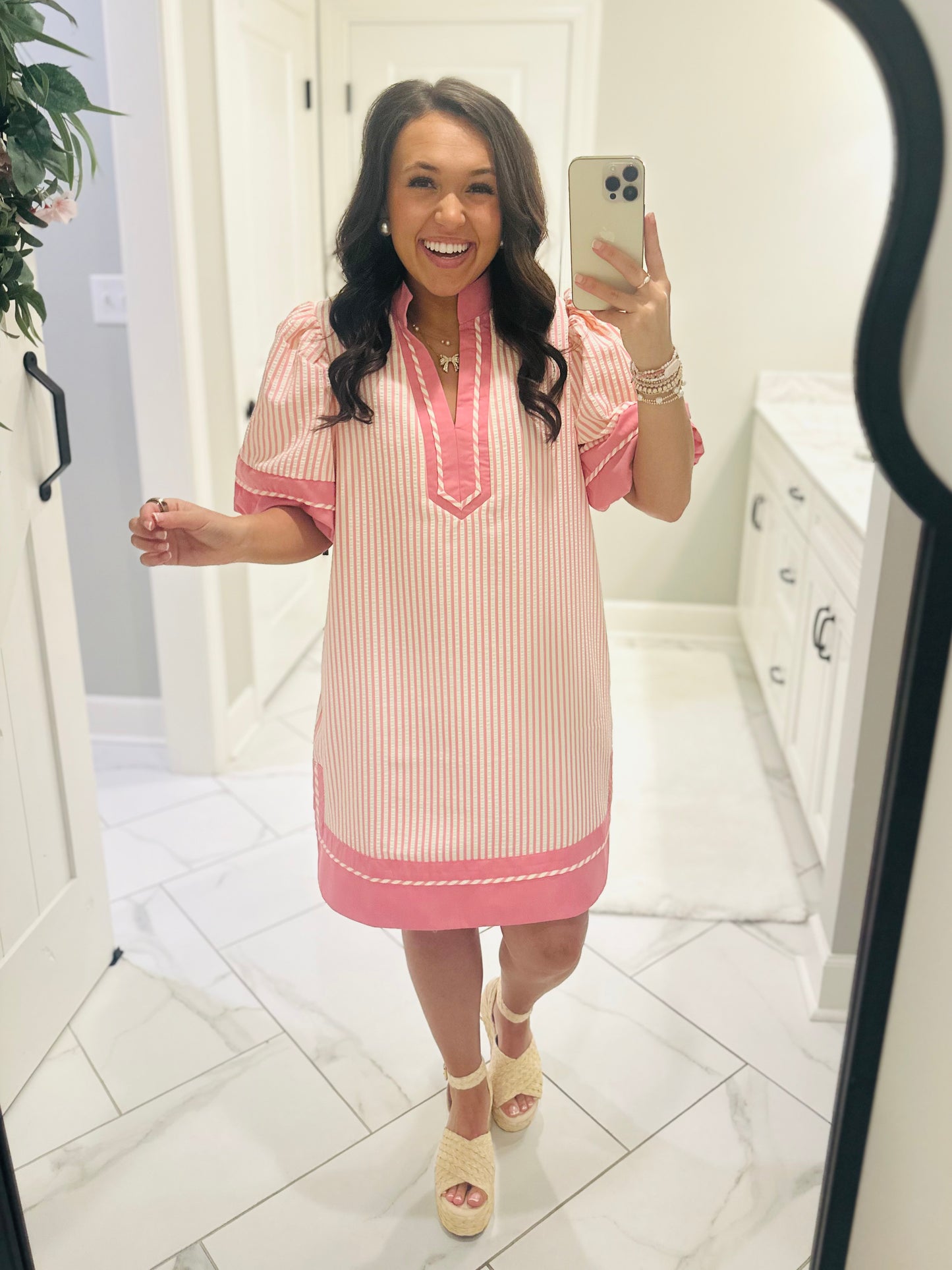 The Charlotte Pink Striped Dress