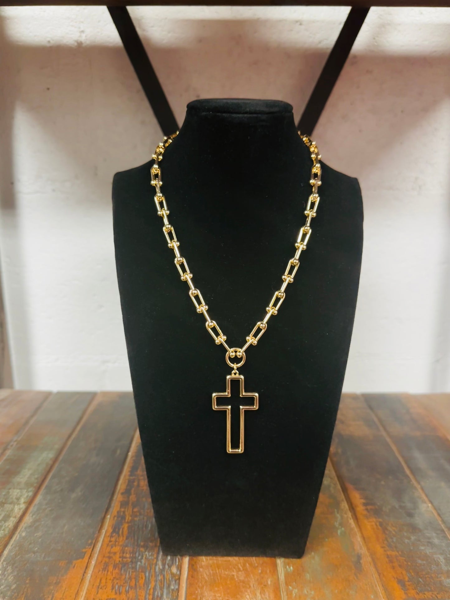 Gold Cross Faith Necklace