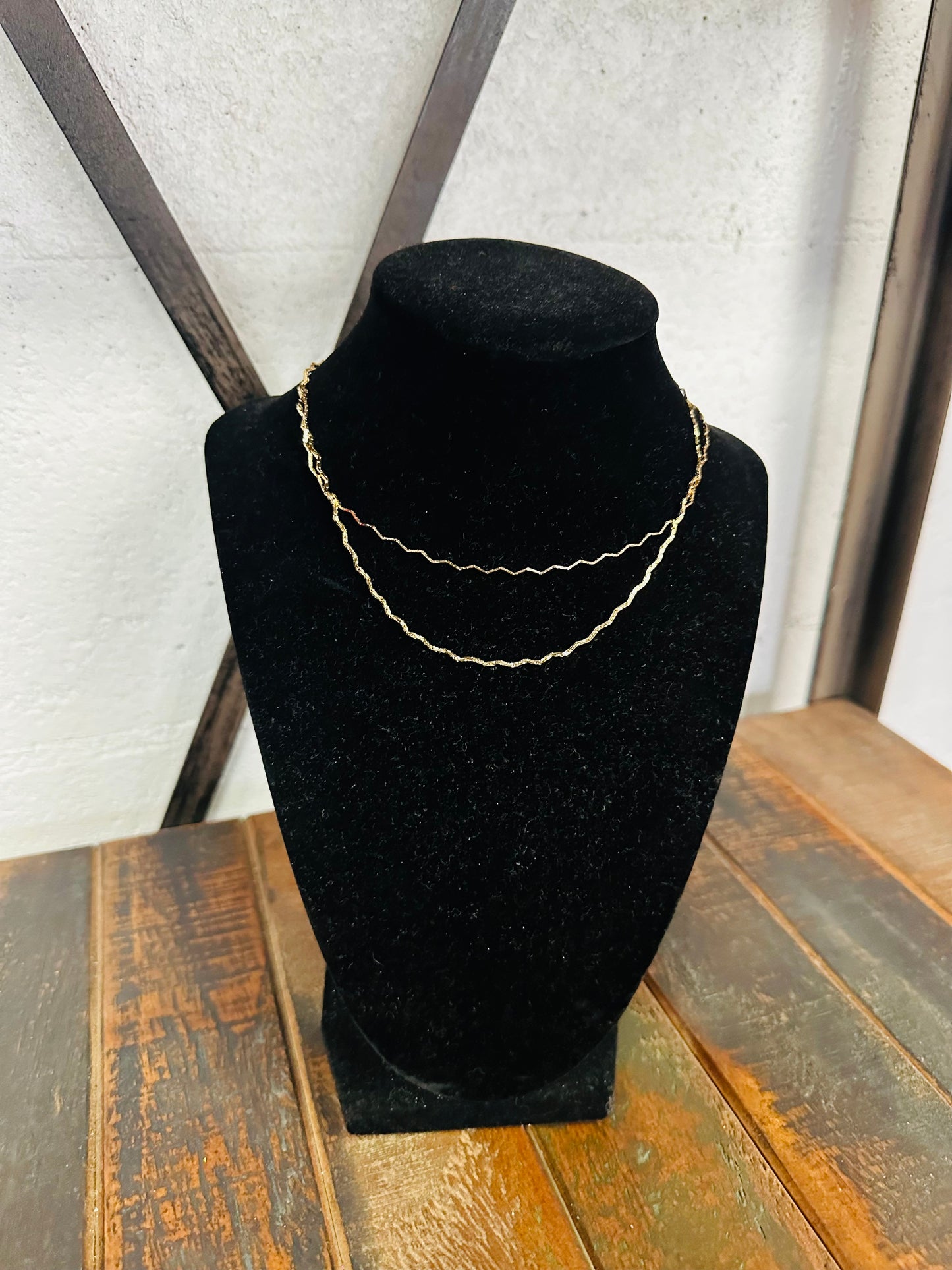 Gold Layered Delicate Chain Necklace