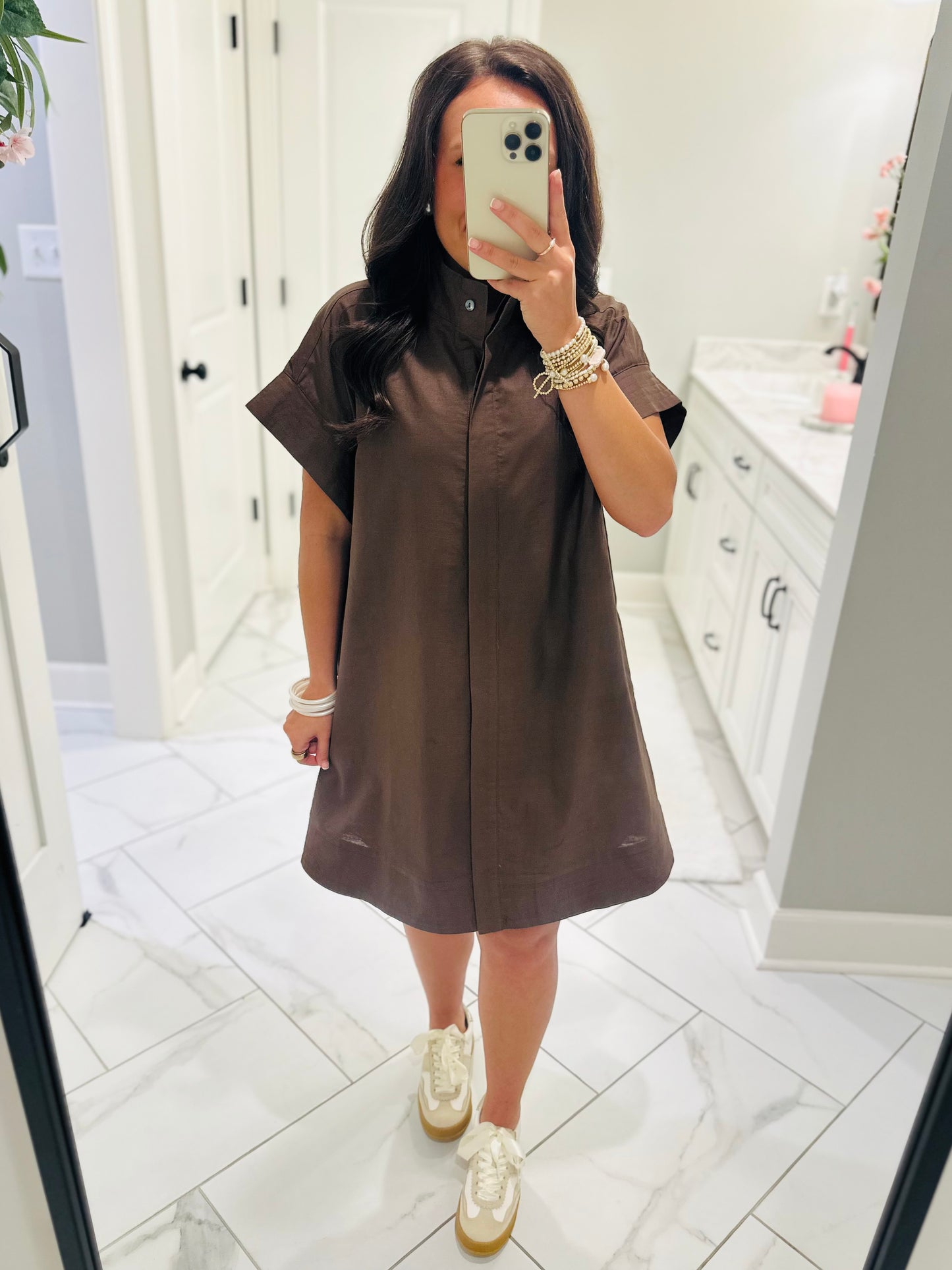 The Rach Brown Shirt Dress