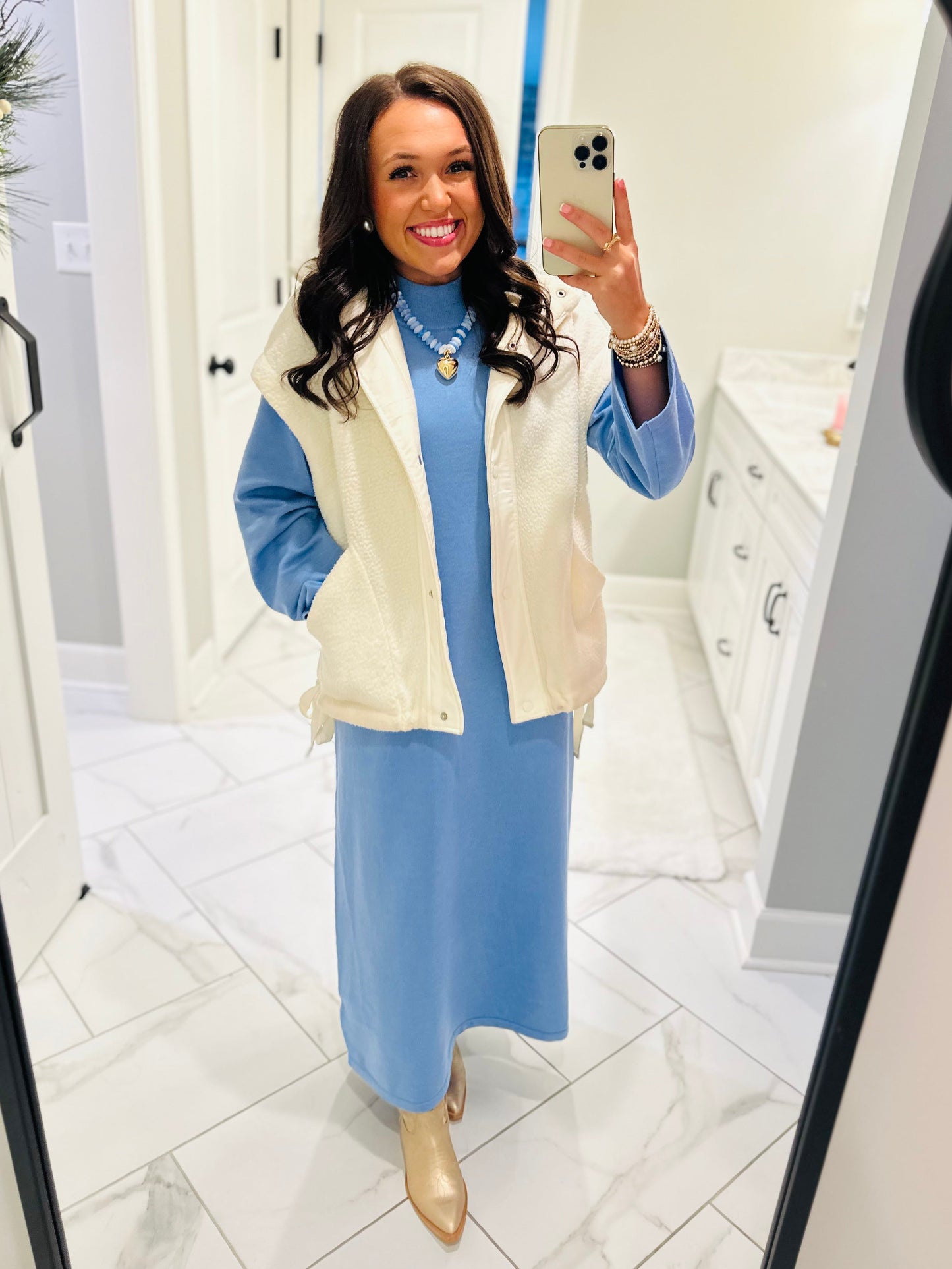 The Blue Sweater Midi Dress