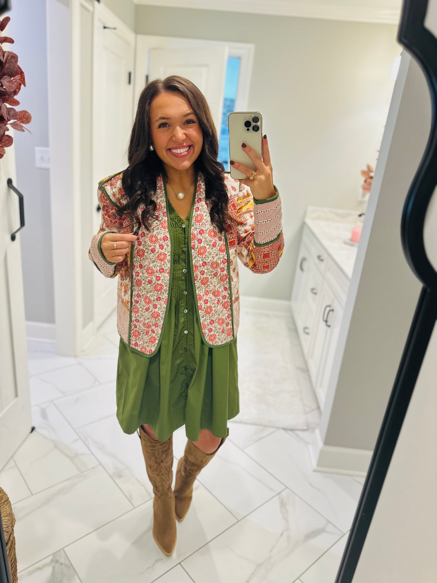 The Emmie Floral Patchwork Quilted Jacket