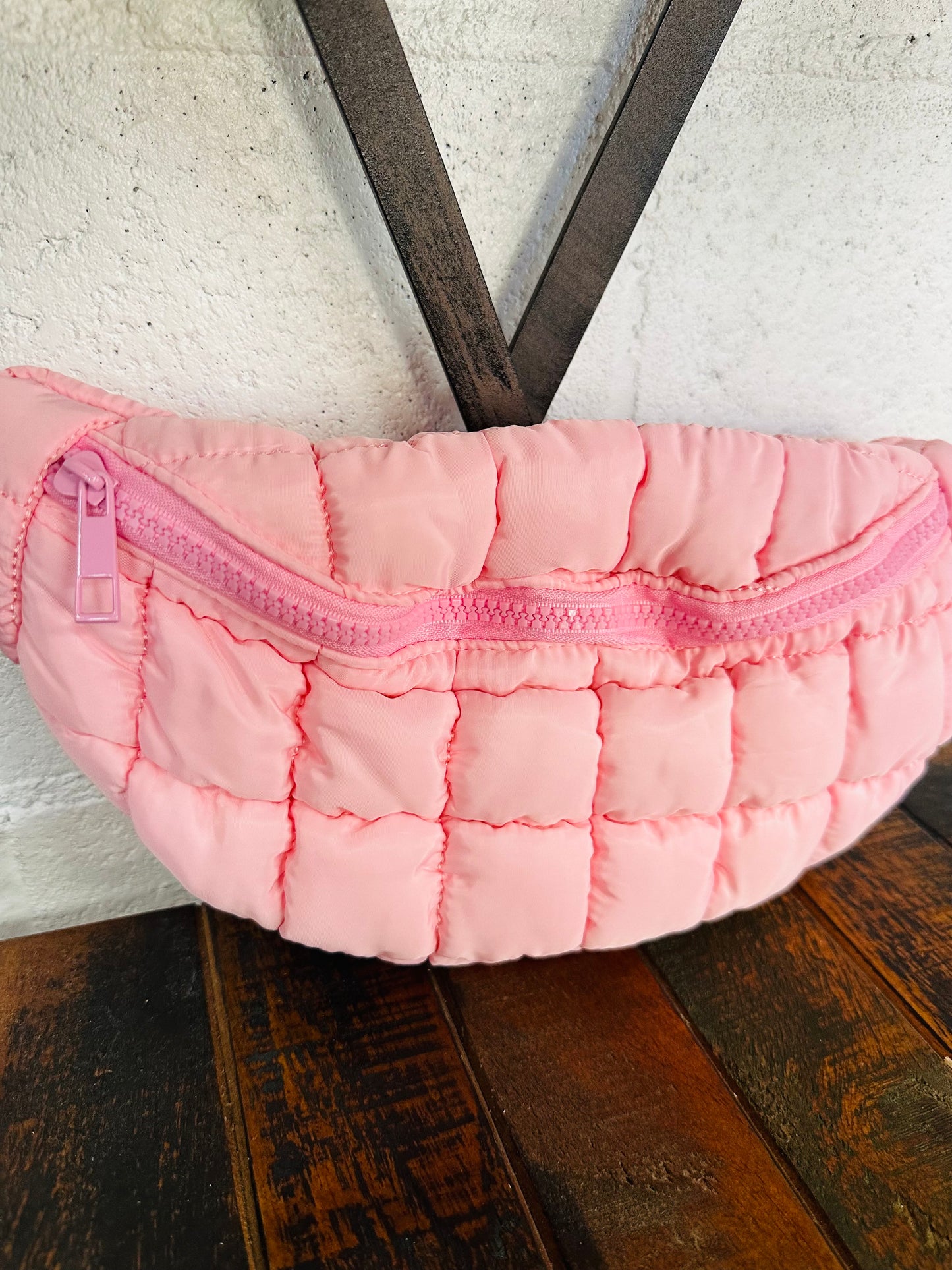 Pink Puffer Sling Bag