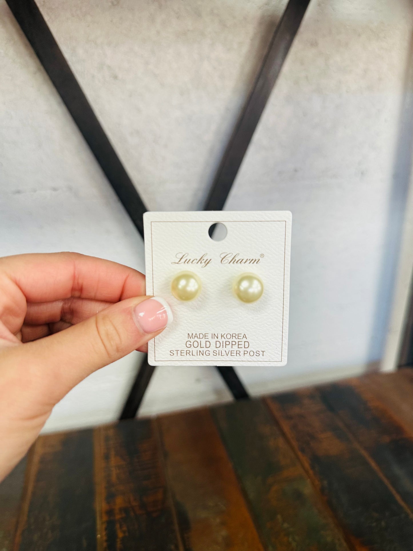 12mm Cream Pearl Stud Earring