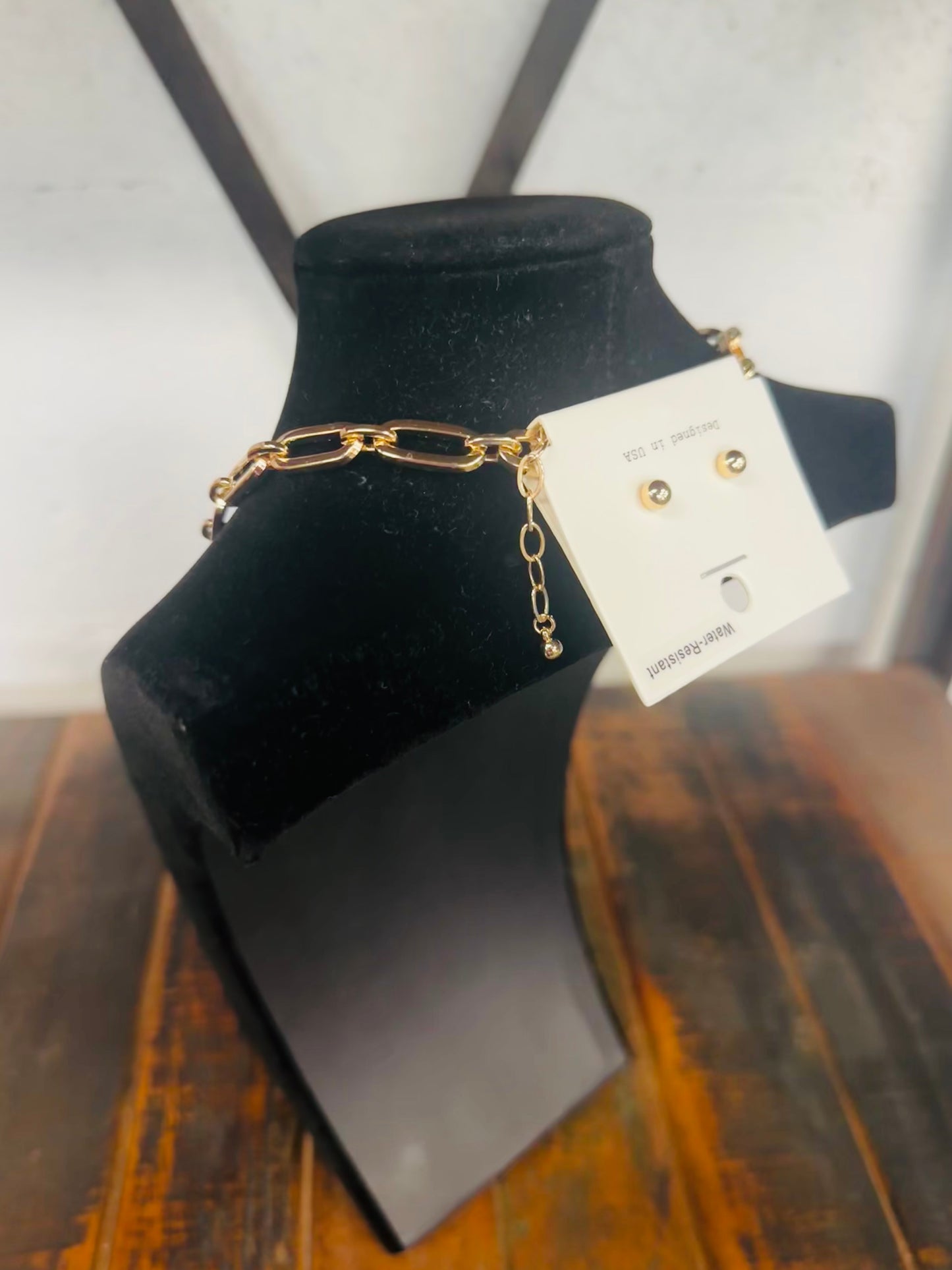 20mm Gold Ball + Chunky Chain Necklace