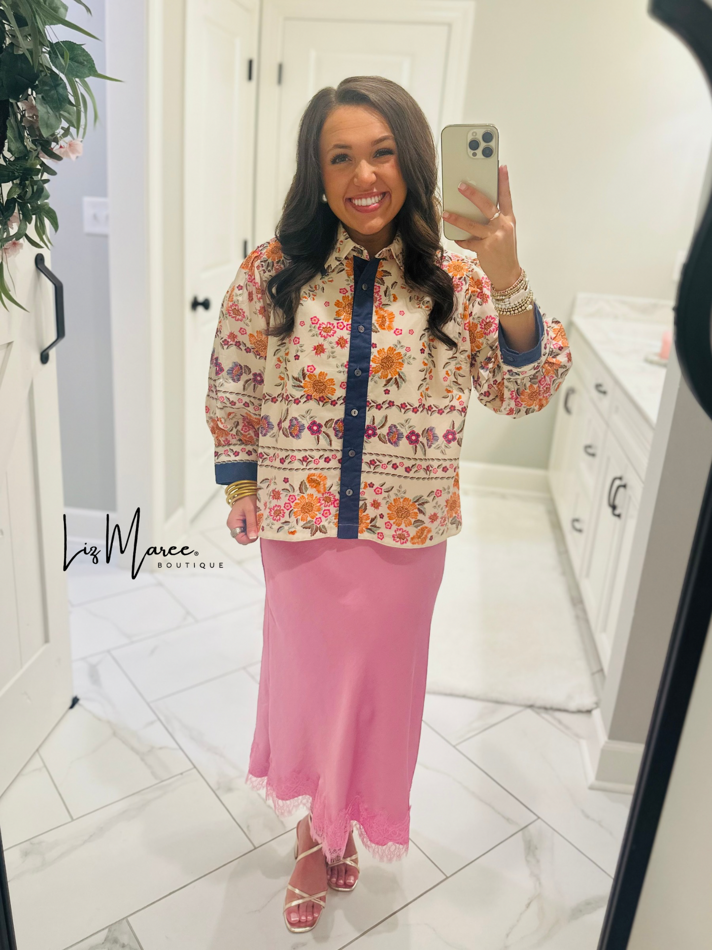 The Holly Ecru Floral Top
