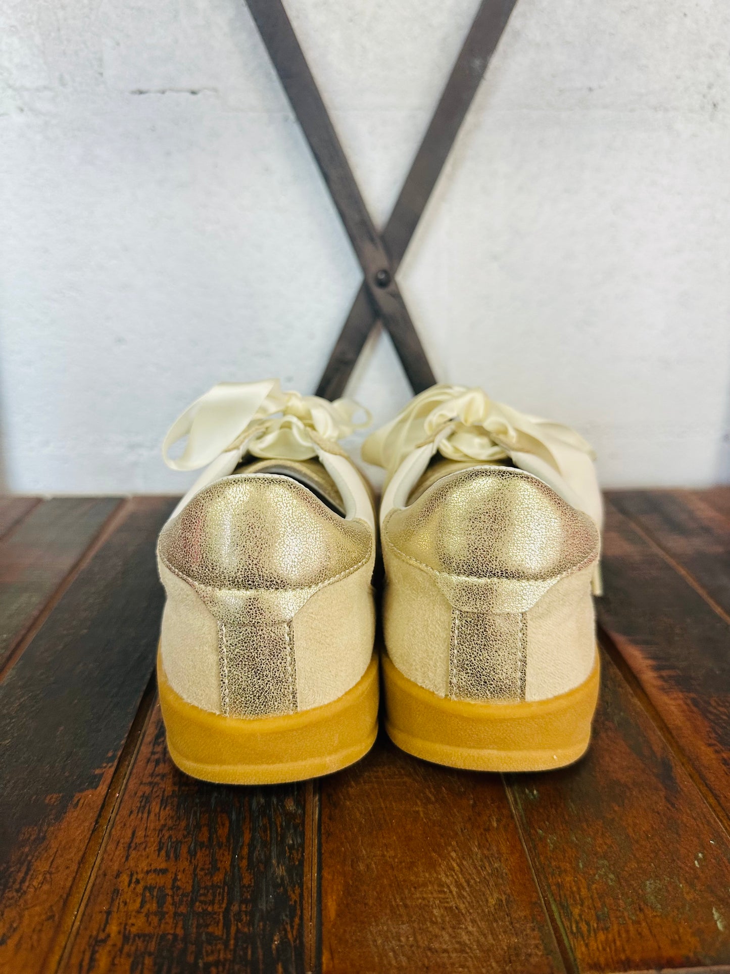 The Dixie Beige Gold Sneaker
