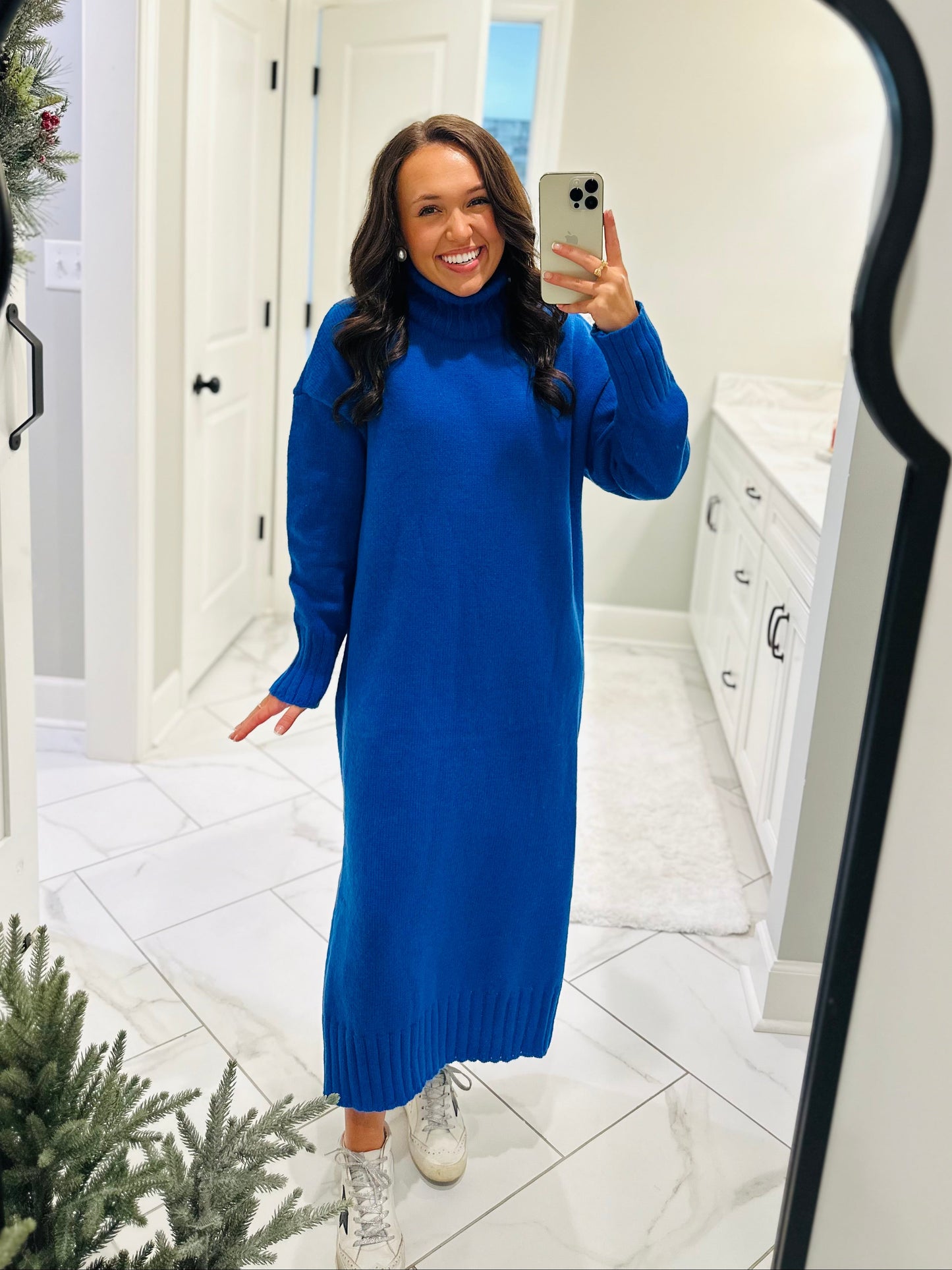 The Wrenlee Turtleneck Sweater Midi Dress