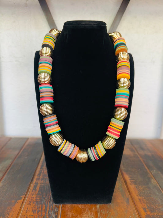 Fall Gold + Multi Blend Statement Necklace