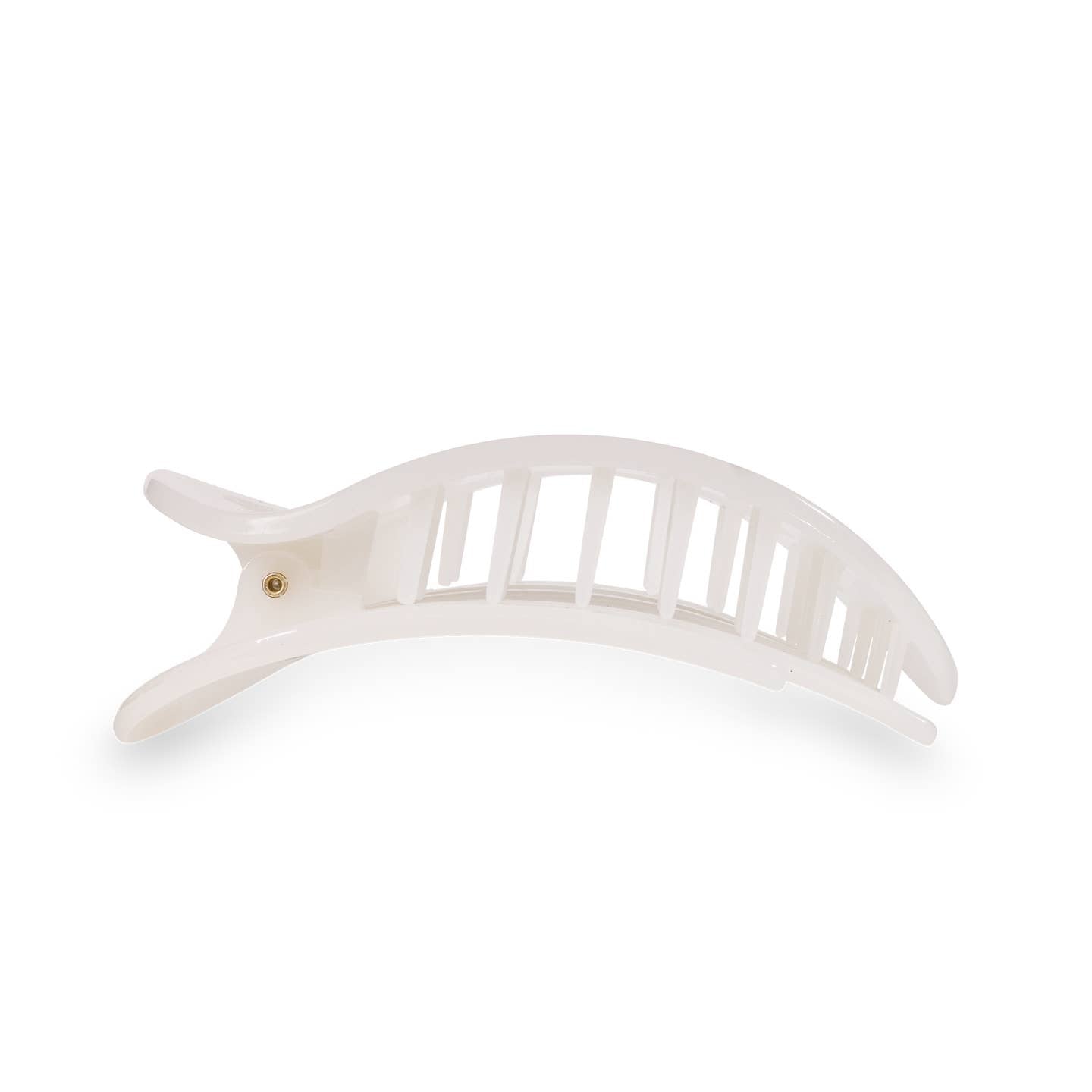 Coconut White Round Flat Hair Clip